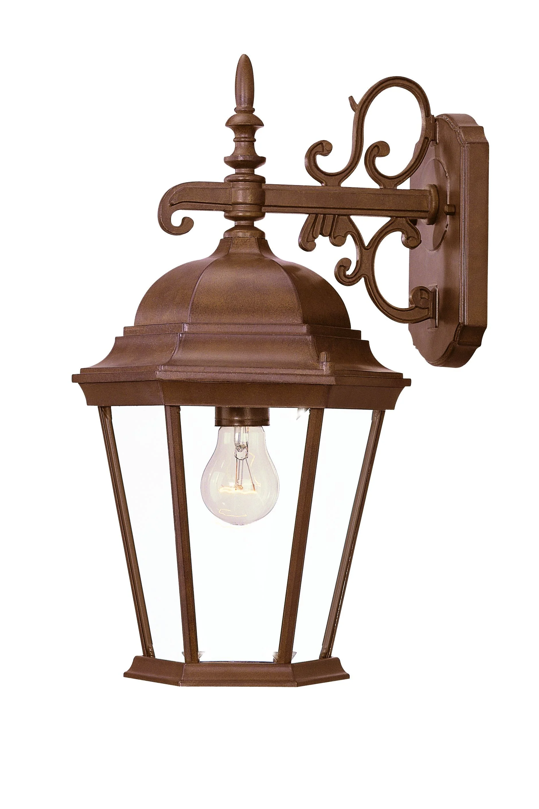 Brown Domed Hanging Lantern Wall Light By Homeroots