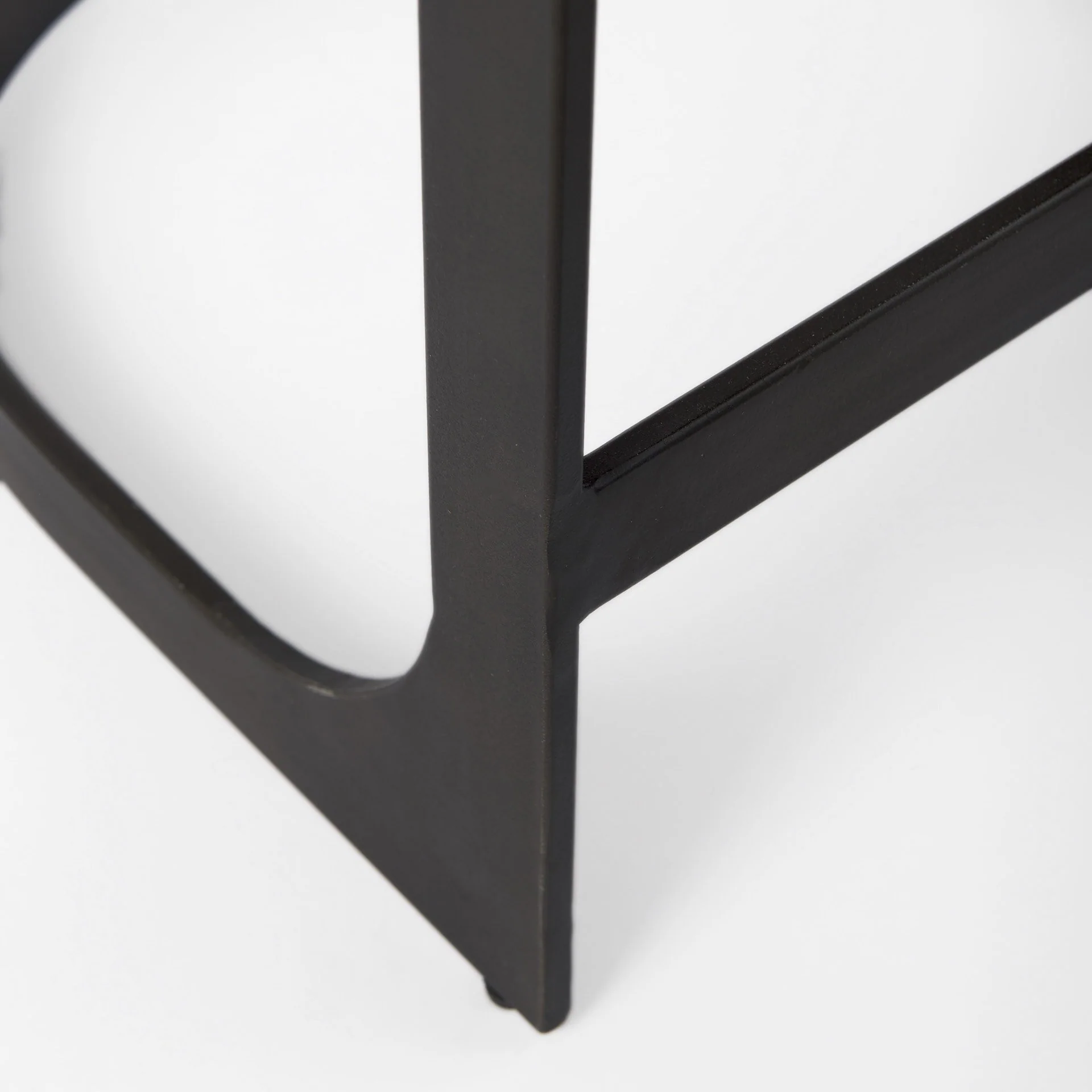 Brown Leather C Shape Metal Counter Stool By Homeroots - Image 18