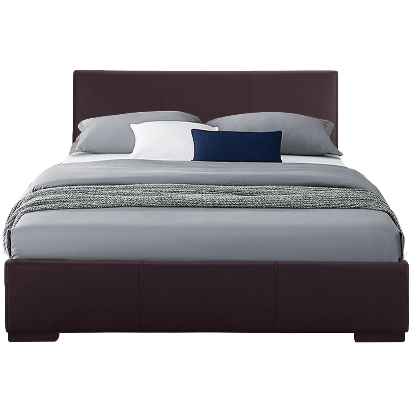 Brown Platform Queen Bed By Homeroots - Image 2