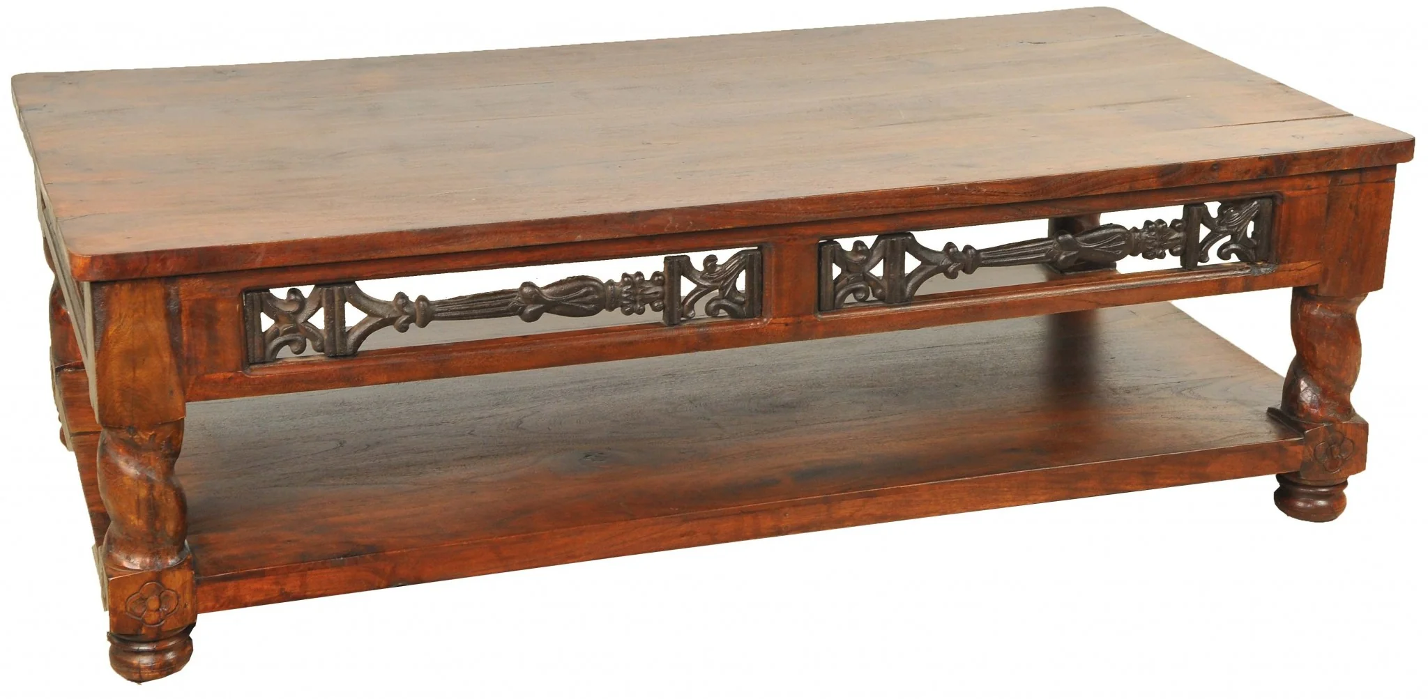 Brown Rectangular Wooden Coffee Table By Homeroots