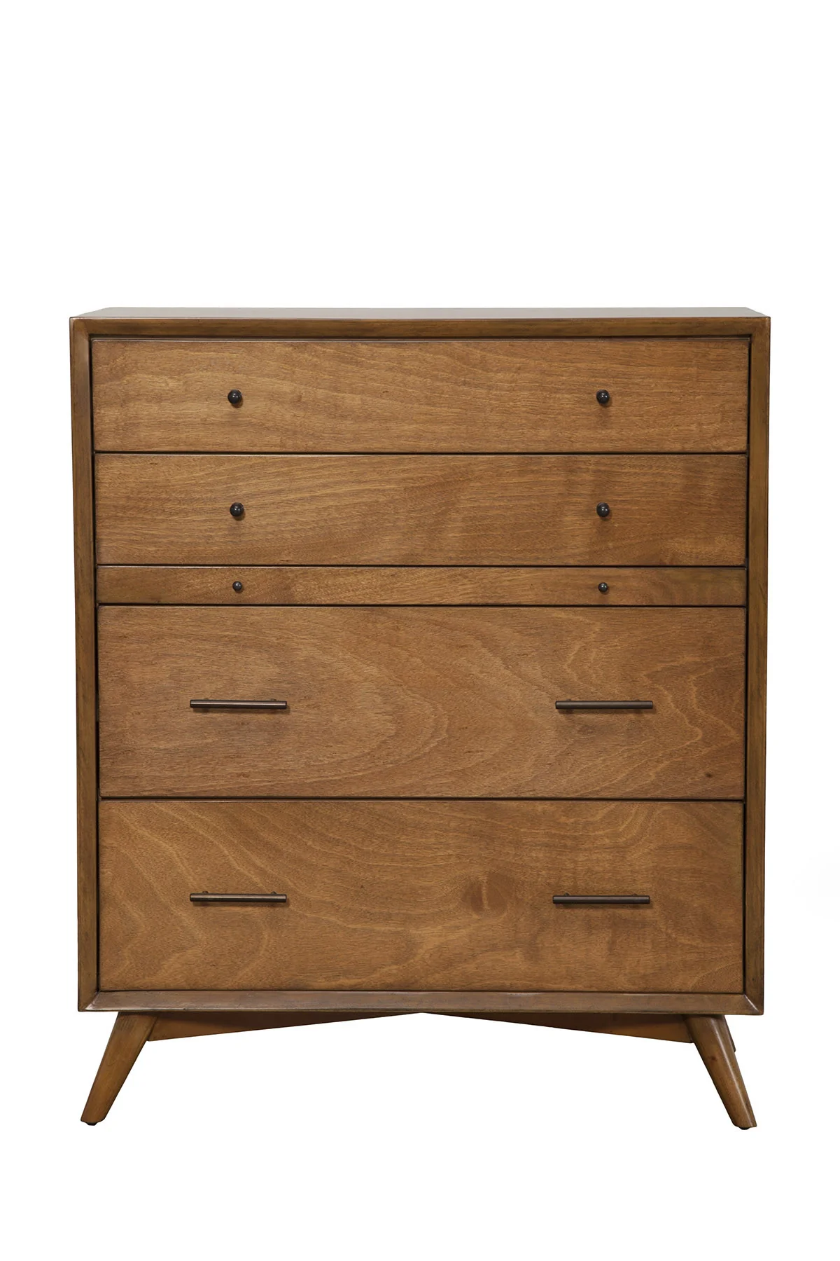 Brown Solid Wood Four Drawer Chest By Homeroots