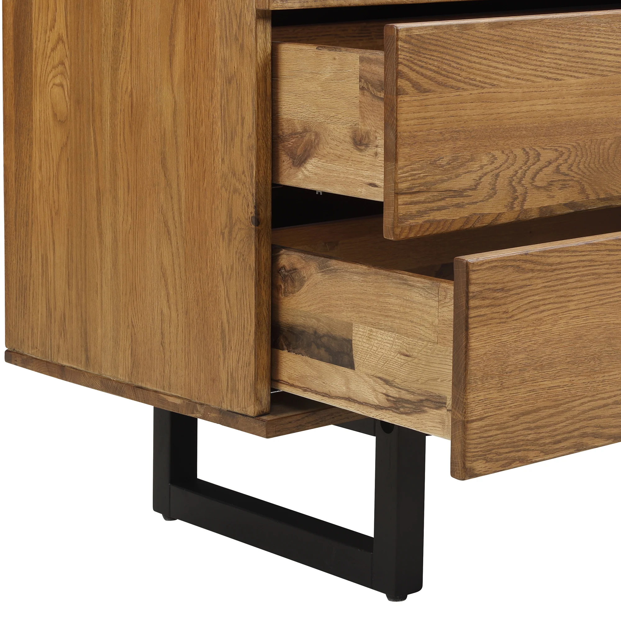 Brown Solid Wood Four Drawer Double Dresser By Homeroots - Image 5