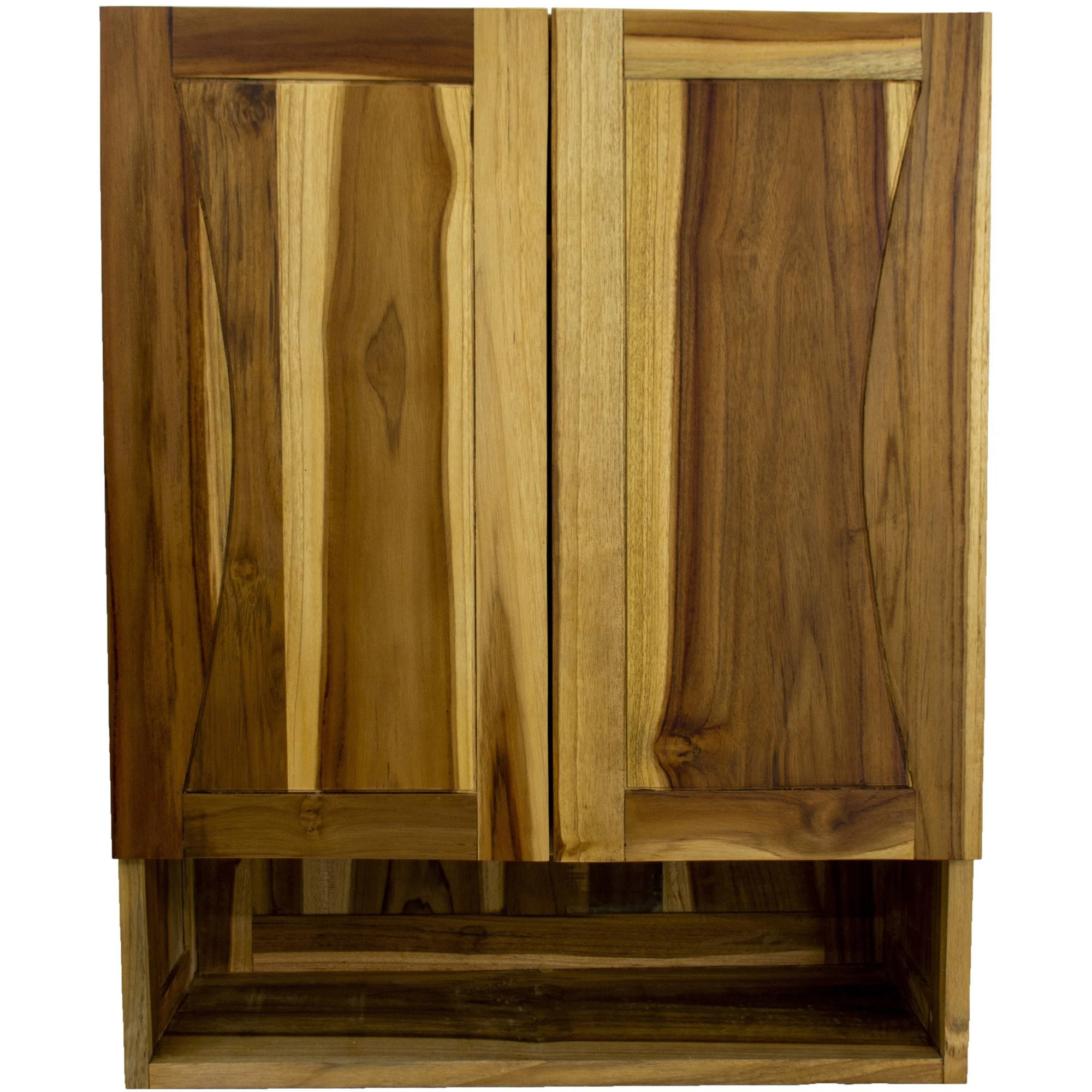 Brown Solid Wood Wall Mounted Accent Cabinet By Homeroots