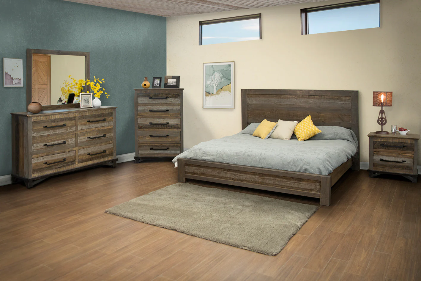 Brown Two Drawer Nightstand By Homeroots - Image 2