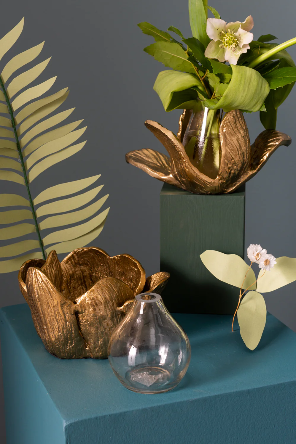 Budding Flower Sculpture Set of 2 By Accent Decor
