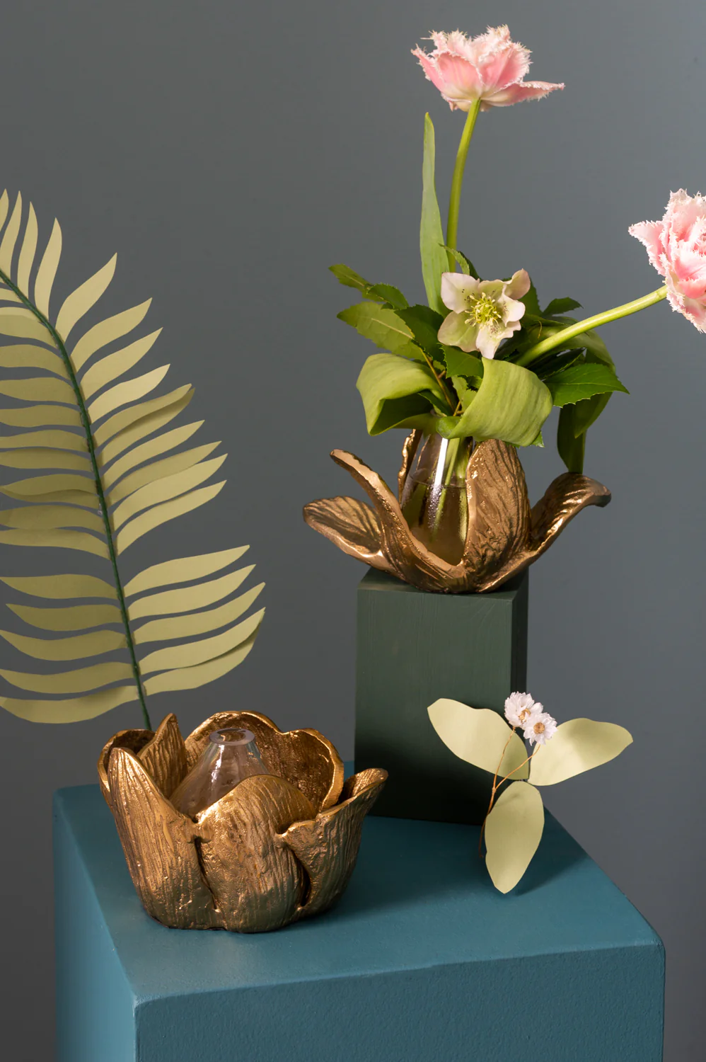 Budding Flower Sculpture Set of 2 By Accent Decor - Image 3