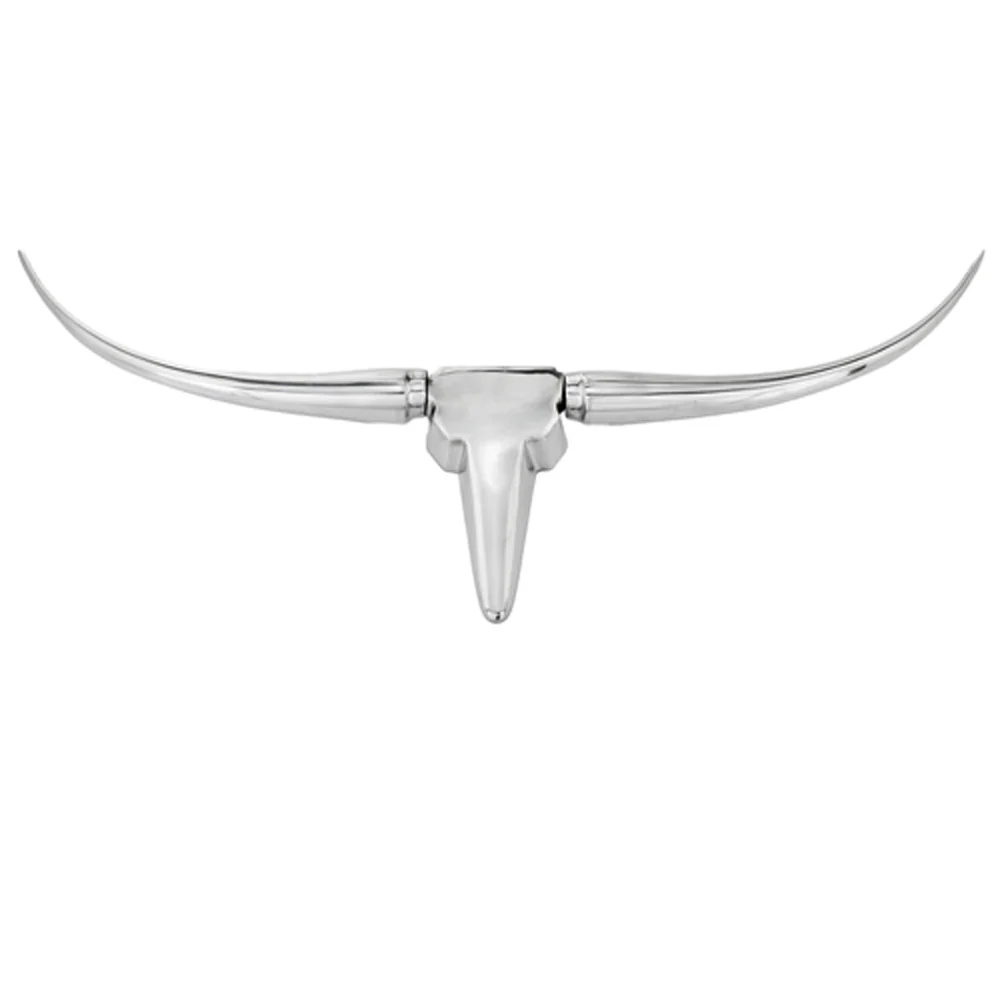 Buffed Long Horn Wall Bust By Homeroots