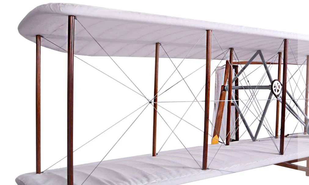 c1903 Wright Brothers 8" Cedar Wood Replica Plane Model By Homeroots - Image 4