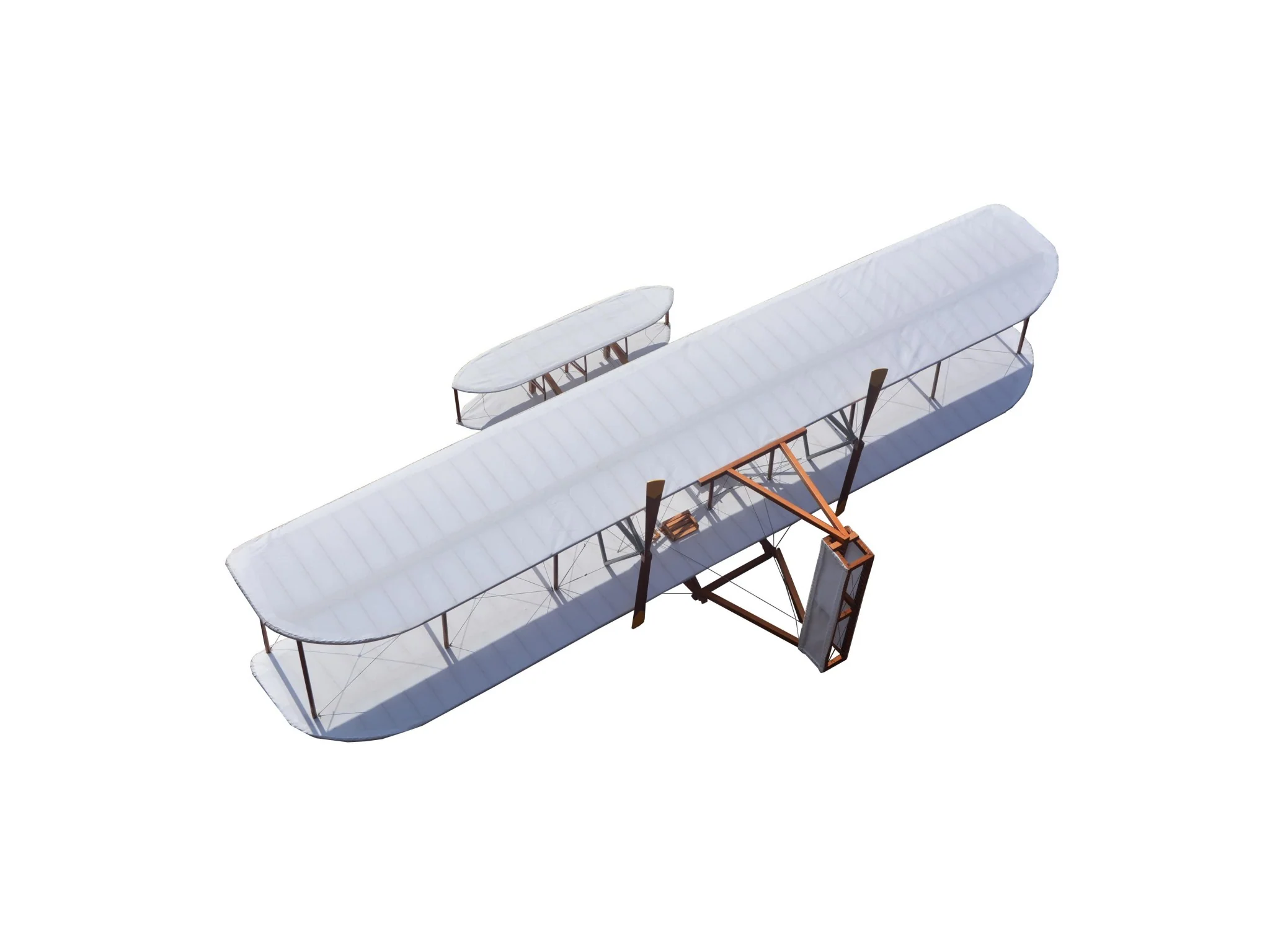 c1903 Wright Brothers 8" Cedar Wood Replica Plane Model By Homeroots - Image 7