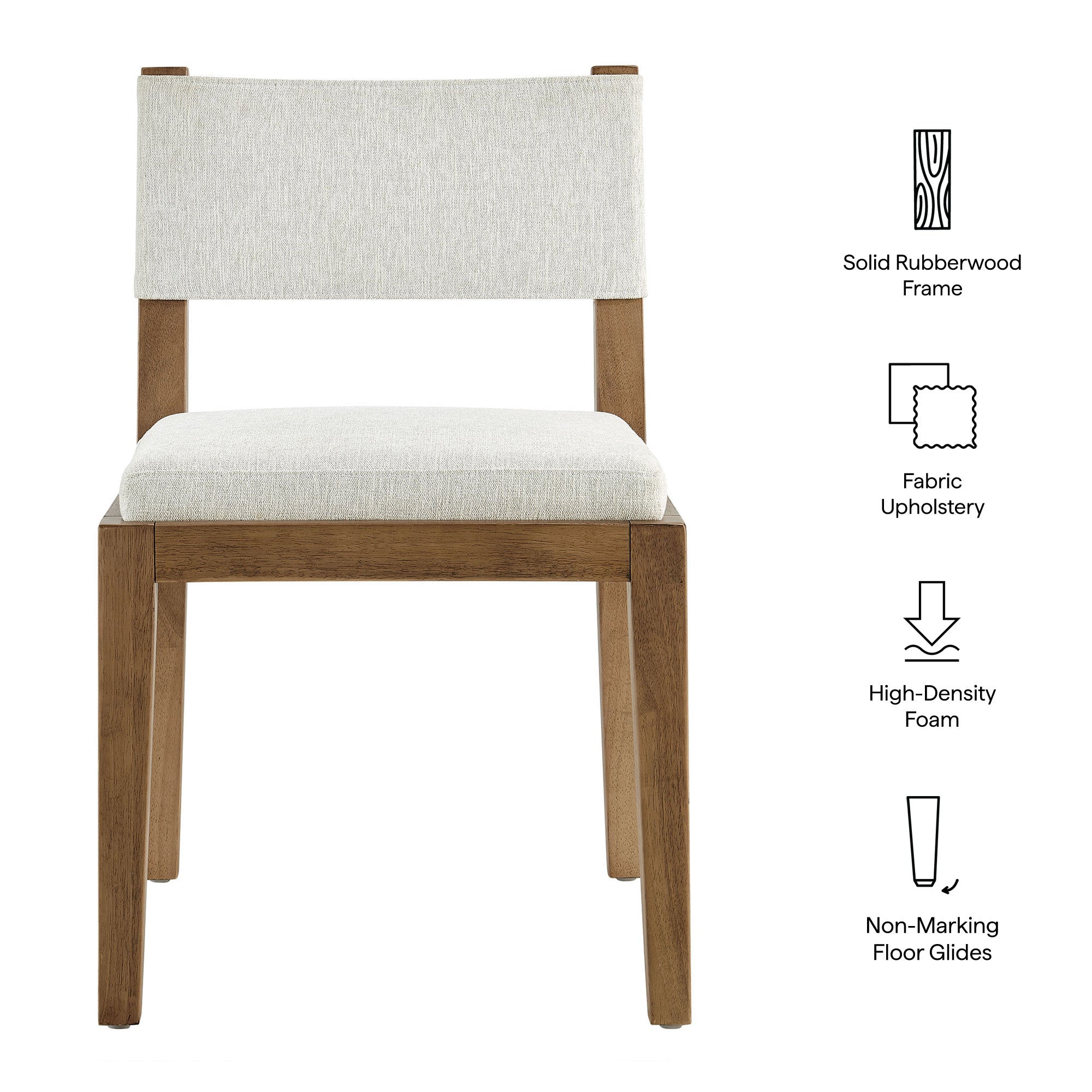 Calder Fabric Upholstered Wood Armless Dining Chair by Modway - Image 17