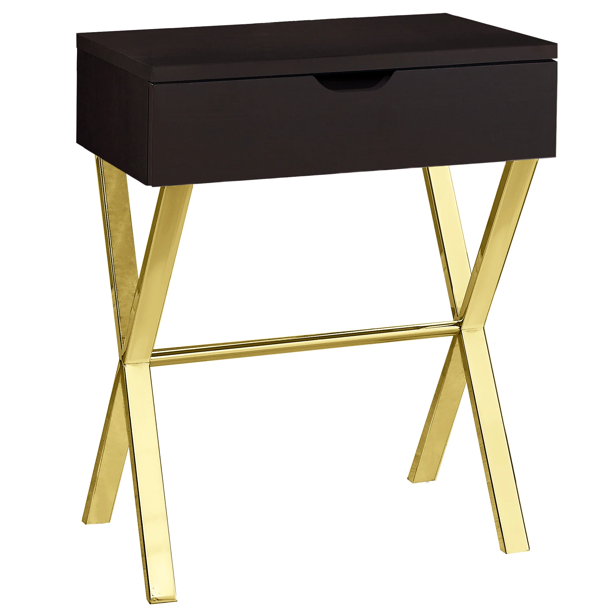 CappuccinoGold Metal Accent Table By Homeroots - 355746