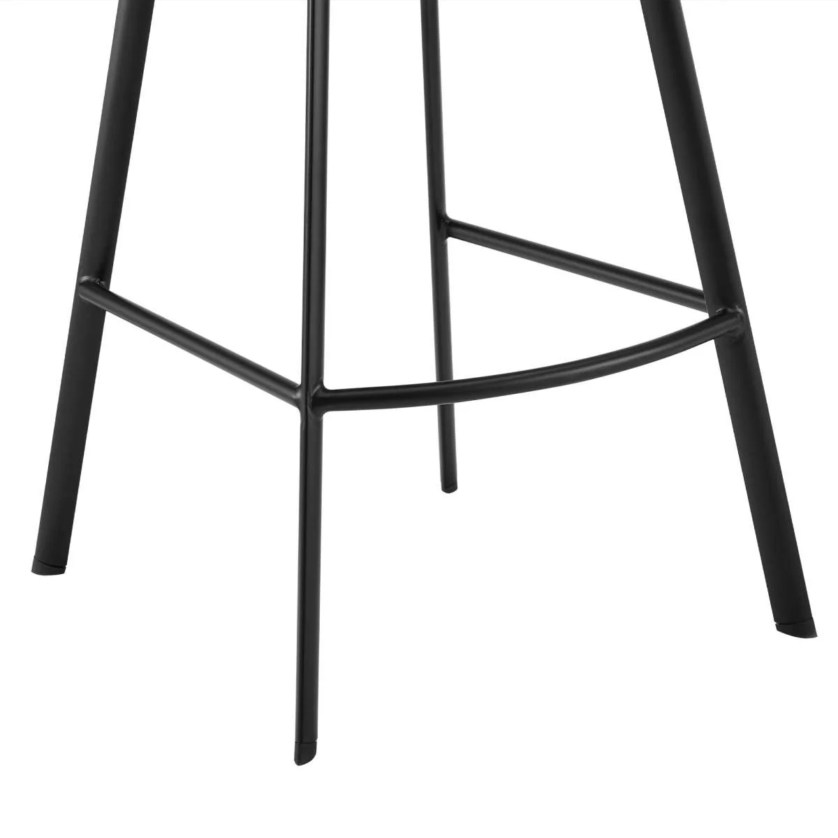 Carise Gray Faux Leather and Black Metal Swivel 26" Counter Stool By Armen Living - Image 7