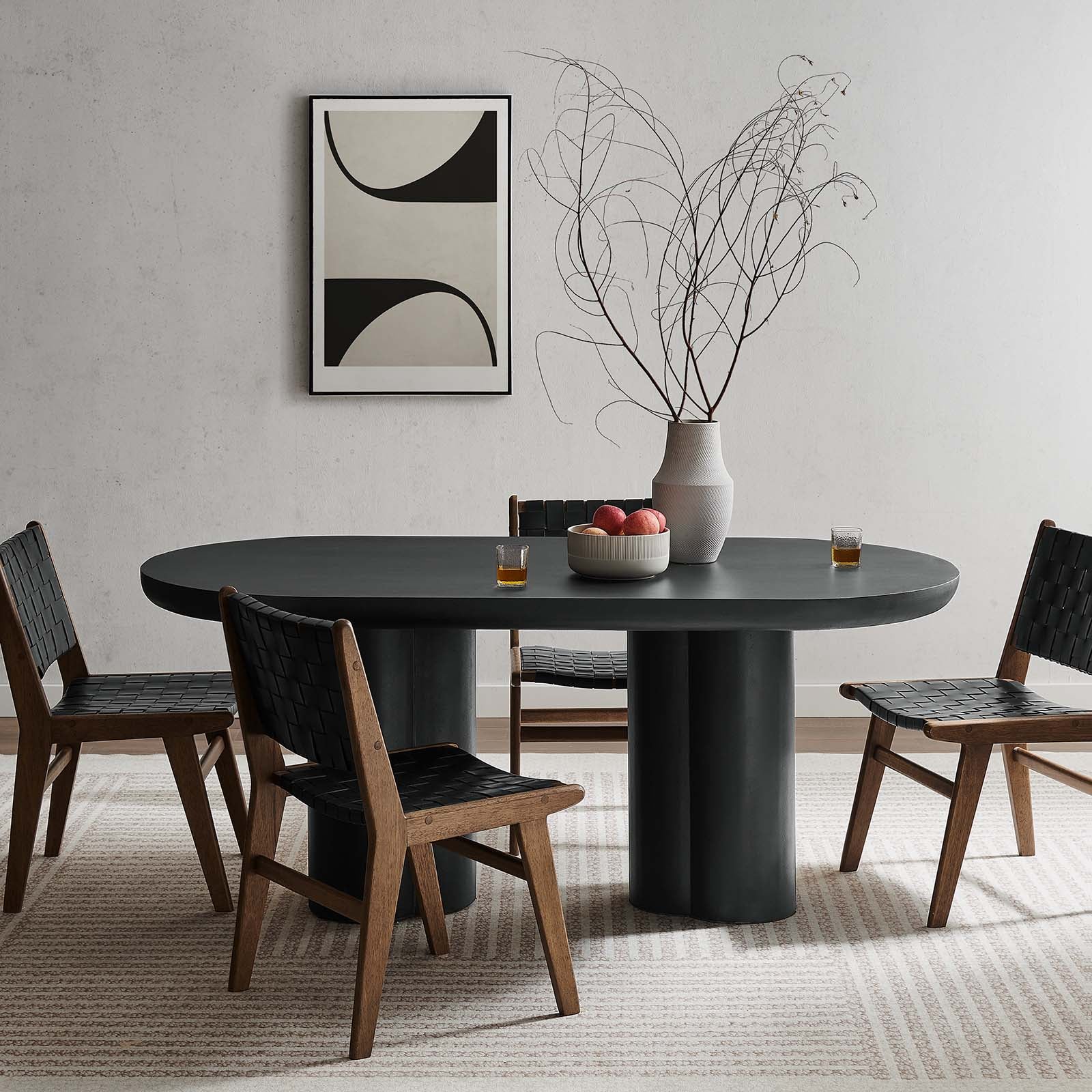 Caspian 72" Oval Concrete Dining Table By Modway - EEI-6764