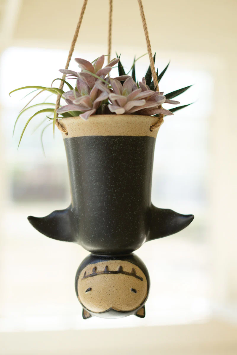 Ceramic Hanging Bat Planter (Min 2) By Kalalou