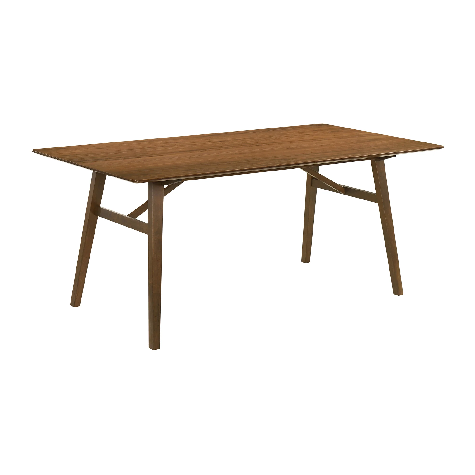 Channell 5 Piece Walnut Wood Dining Table Set with Blue Fabric By Armen Living - Image 5