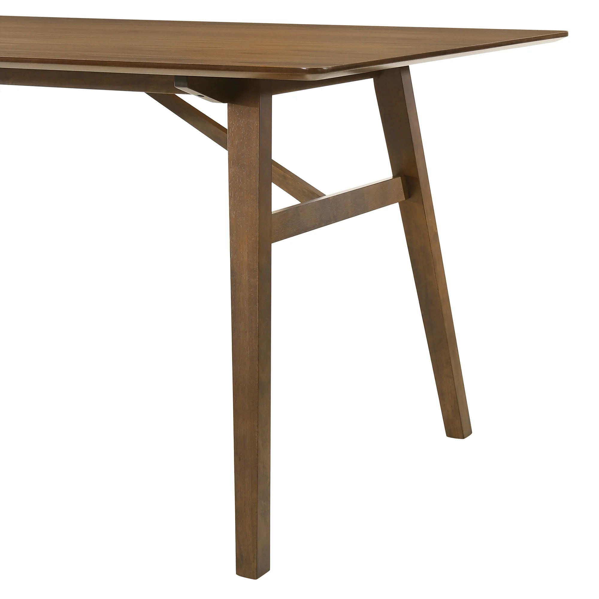 Channell 5 Piece Walnut Wood Dining Table Set with Blue Fabric By Armen Living - Image 9