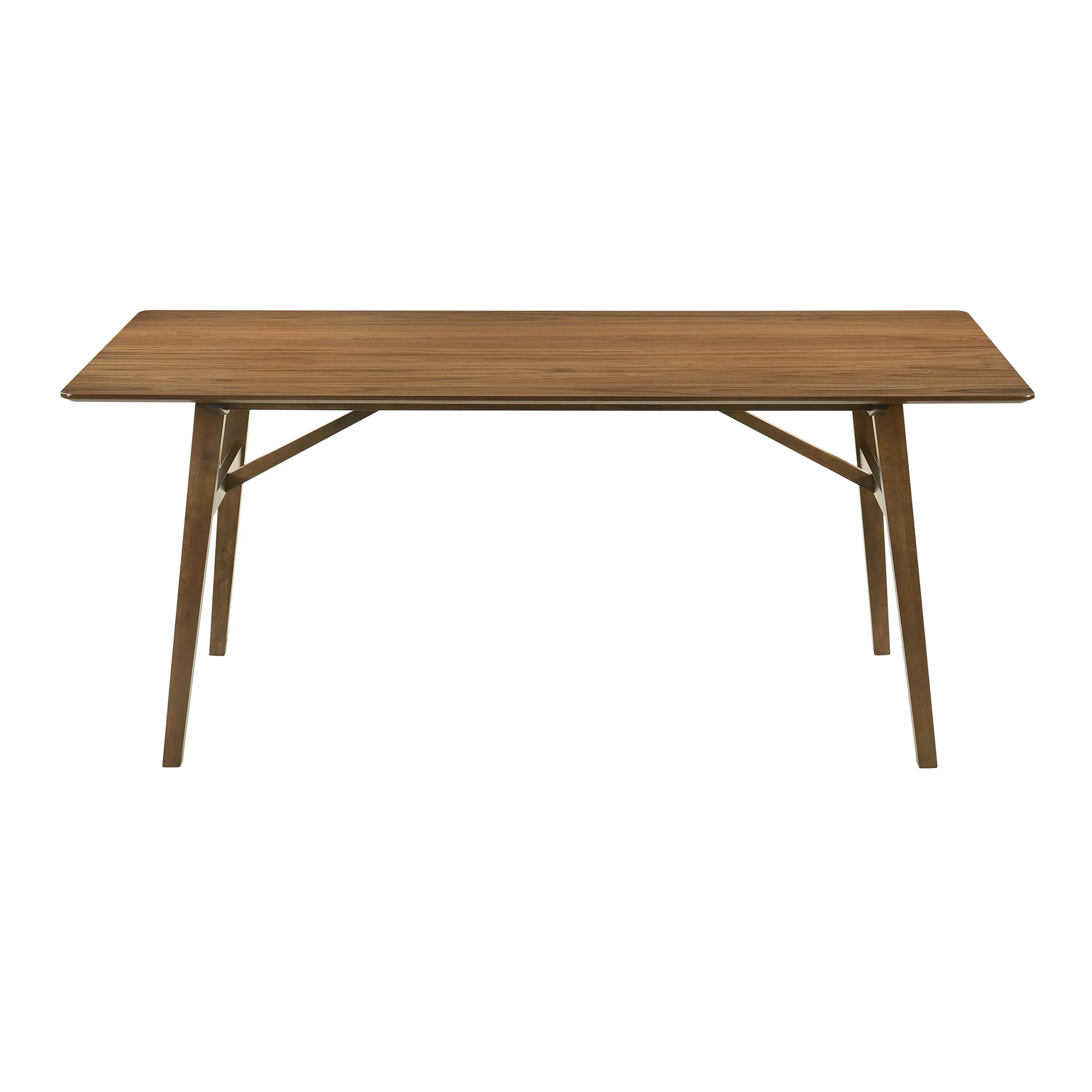 Channell 6 Piece Walnut Wood Dining Table Set with Bench in Blue Fabric By Armen Living - Image 17