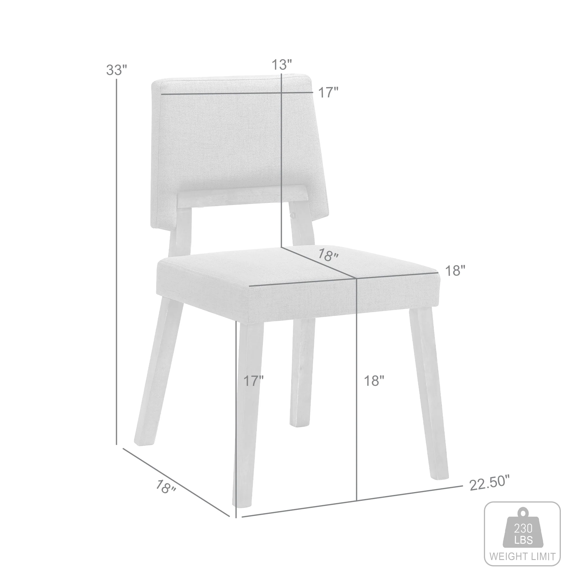 Channell Wood Dining Chair in Walnut Finish with Orange Fabric - Set of 2 By Armen Living - Image 27