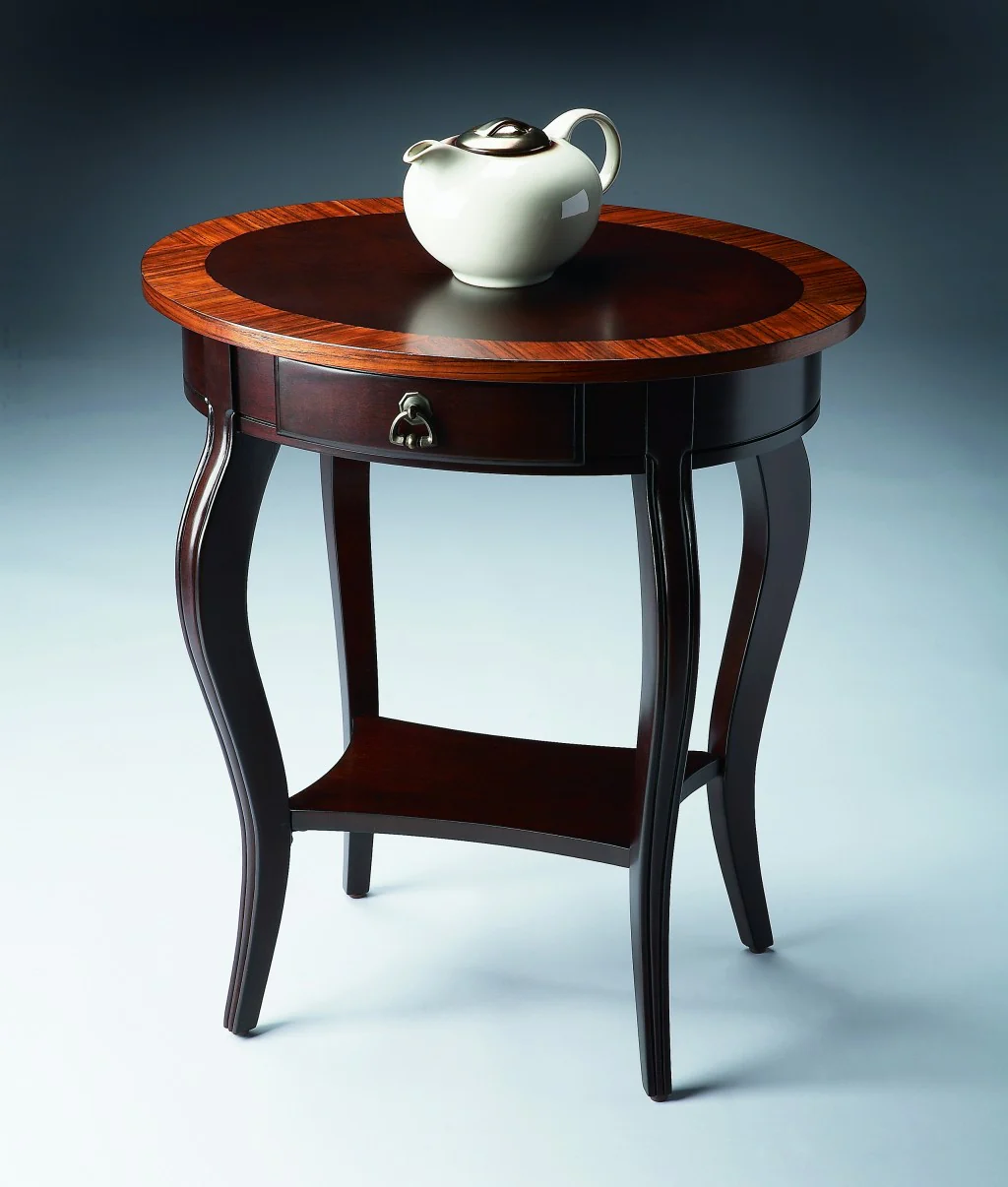 Cherry Nouveau Oval Accent Table By Homeroots