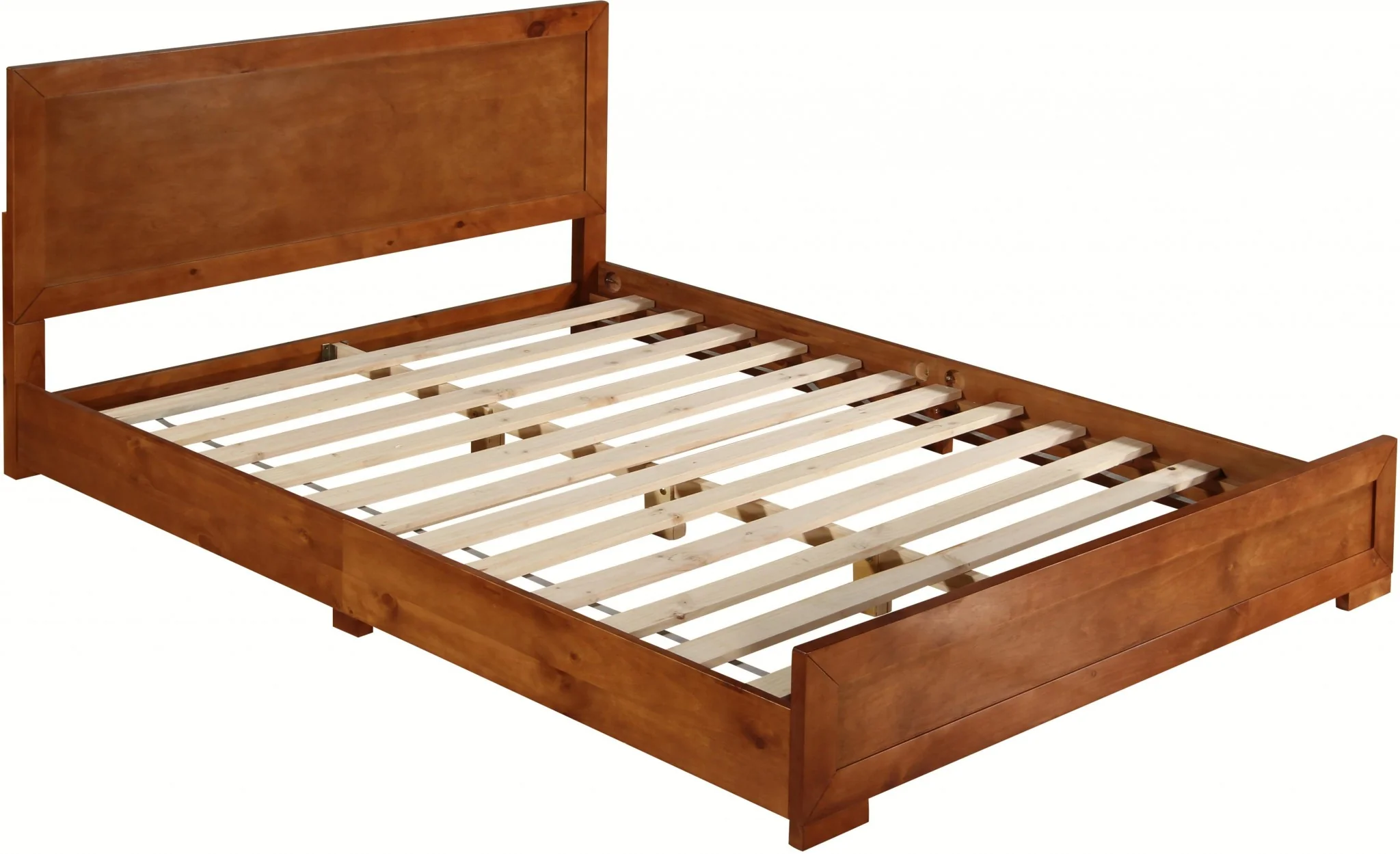 Cherry Wood King Platform Bed By Homeroots - 397090 - Image 3