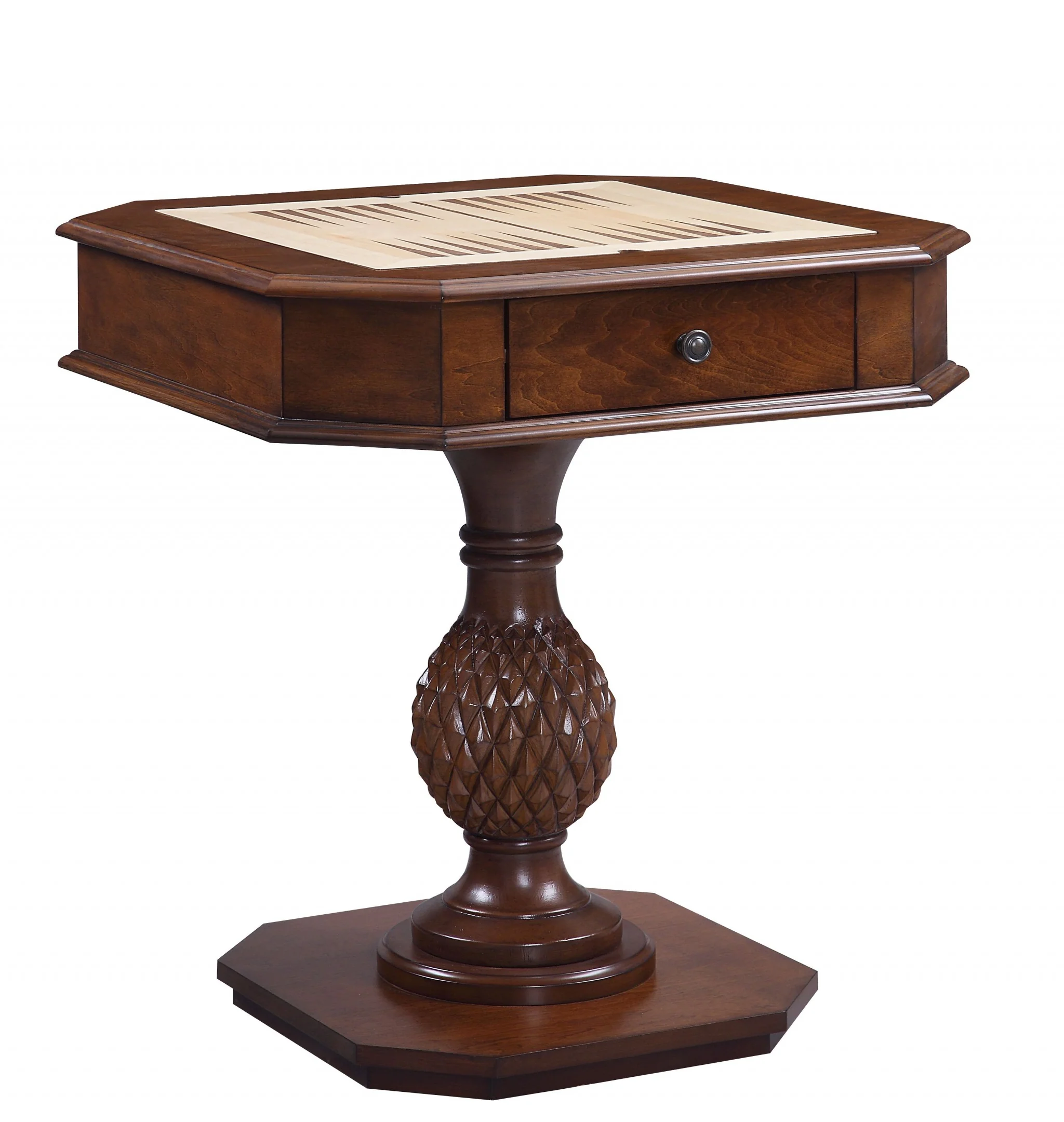 Cherry Wood Poly-Resin Game Table By Homeroots
