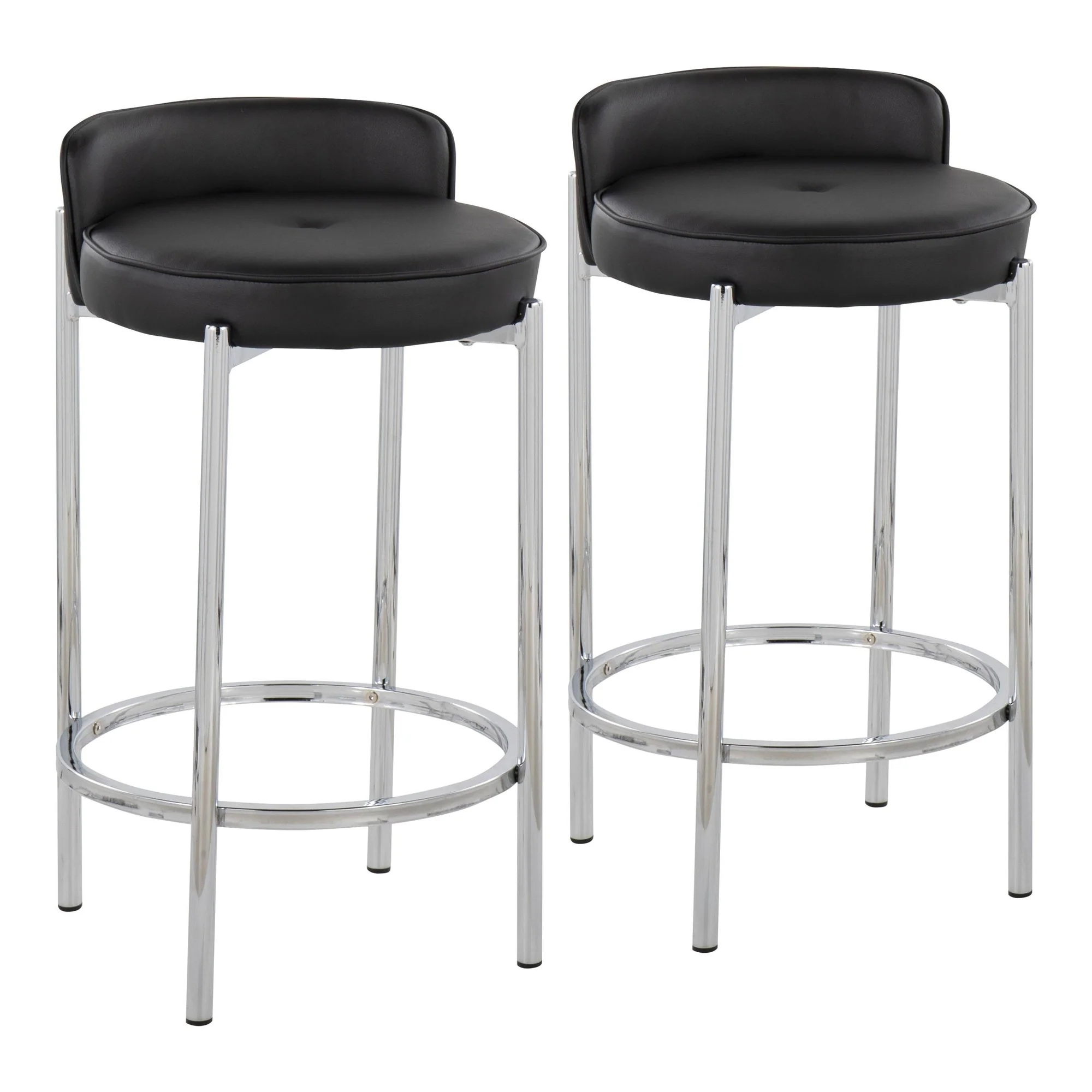 Chloe Counter Stool - Set of 2 Black By LumiSource - B26-CHLOE BK2