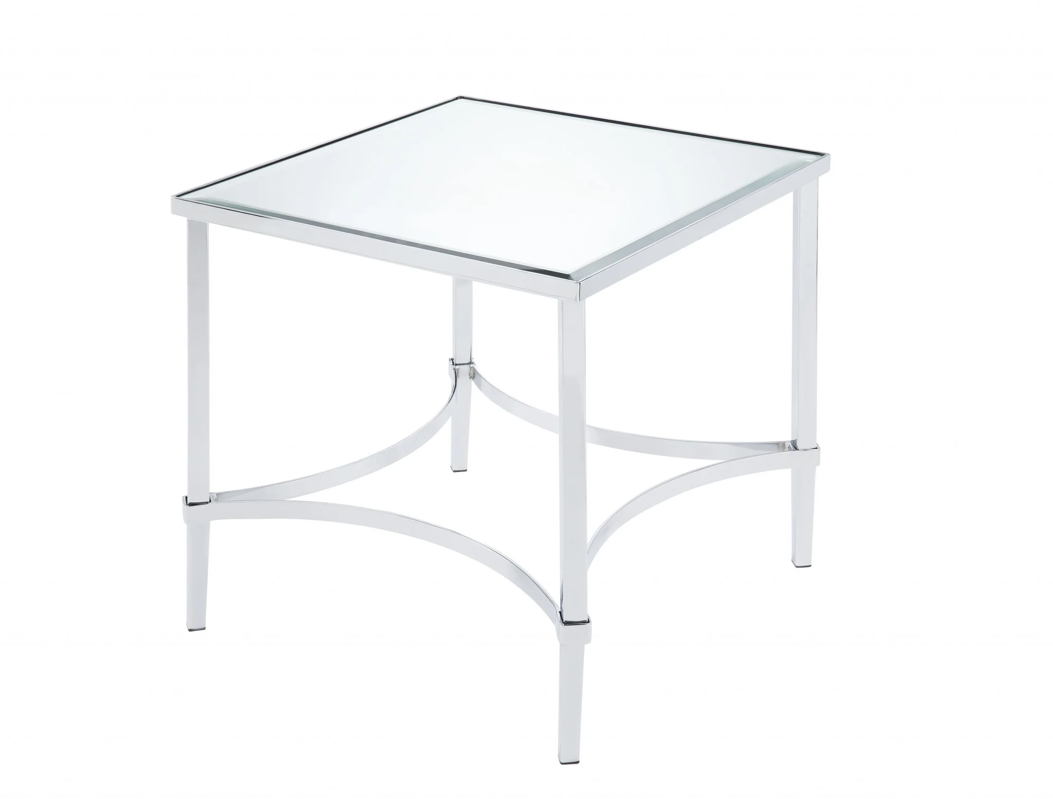 Chrome And Mirrored End Table By Homeroots