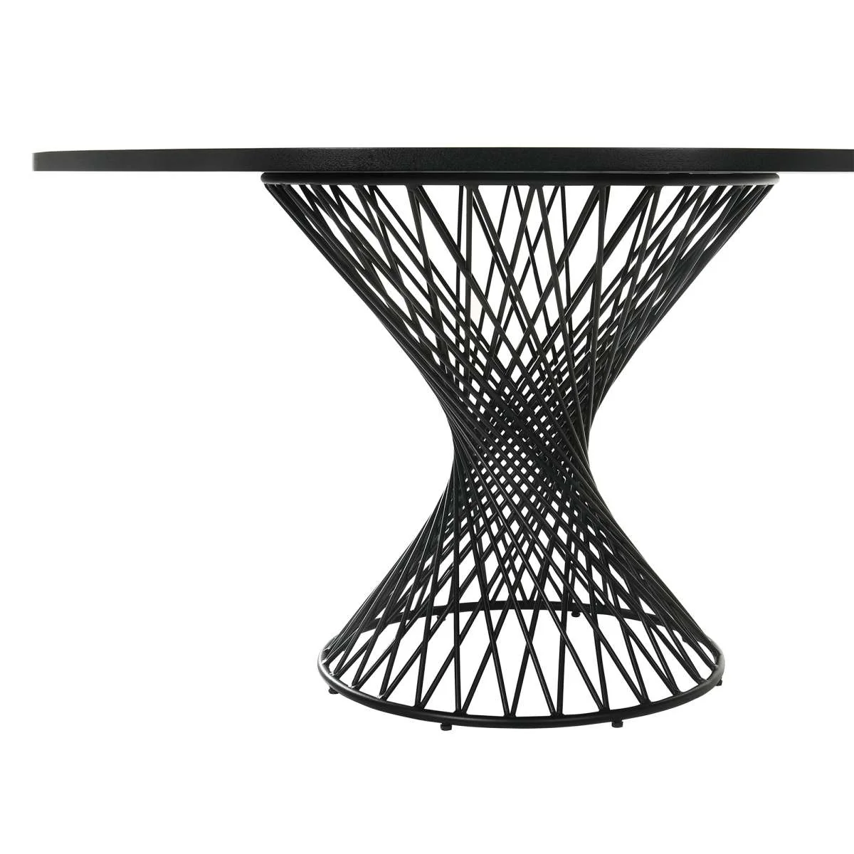 Cirque and Jackie 5 Piece Black Round Dining Set By Armen Living - Image 5