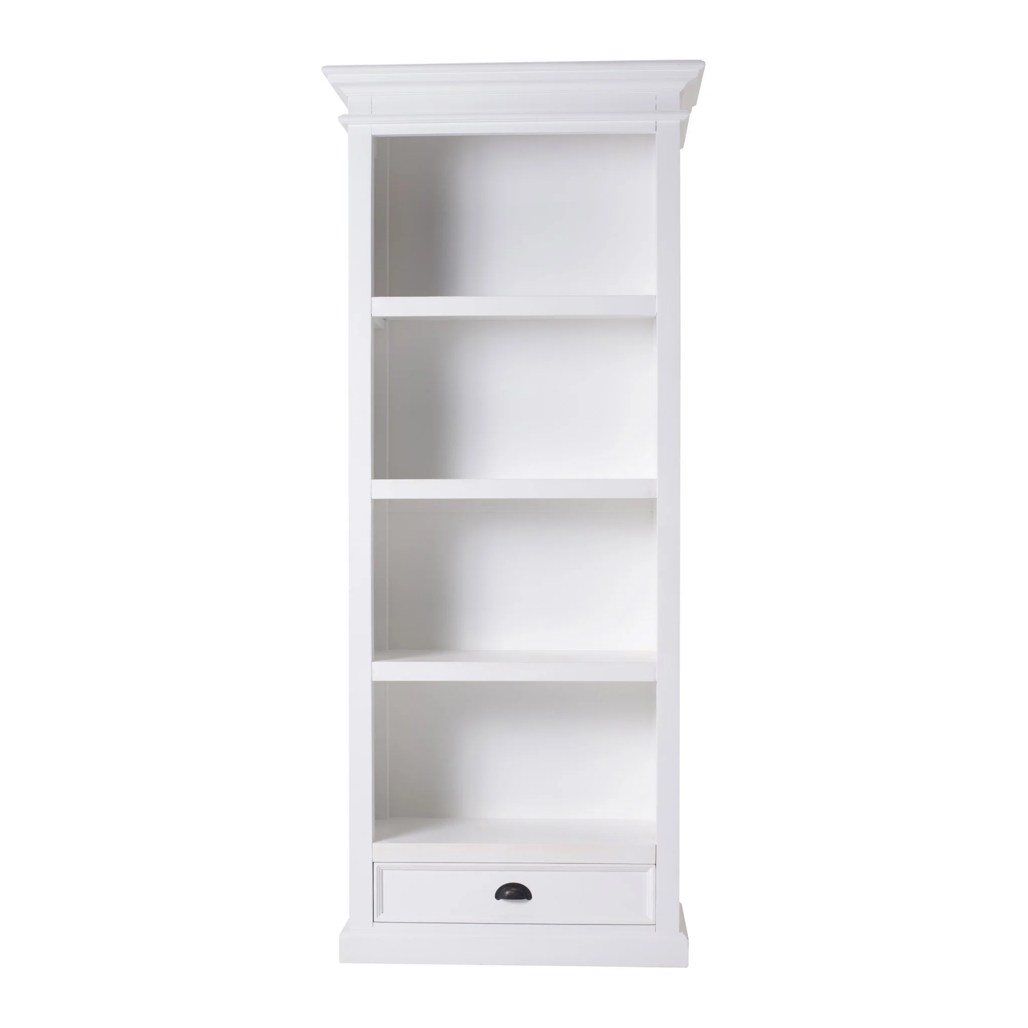Classic White Bookcase With One Drawer By Homeroots