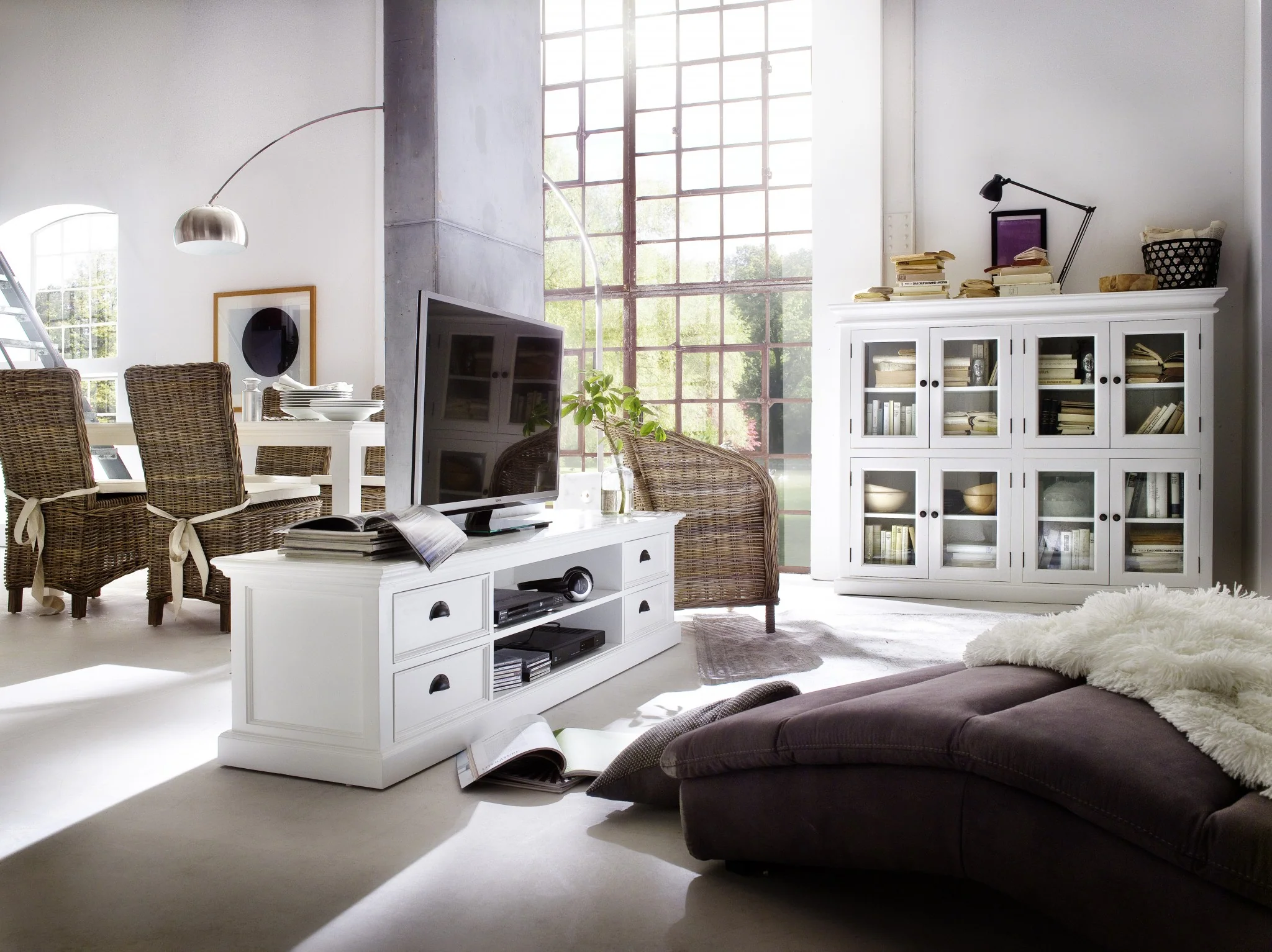 Classic White Two Level Mega Storage Cabinet By Homeroots