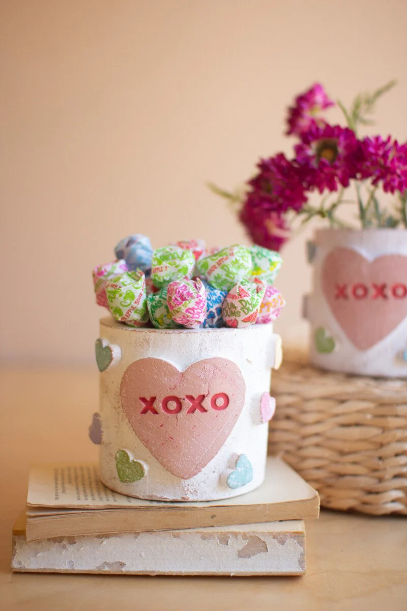 Clay Container - Valentines By Kalalou