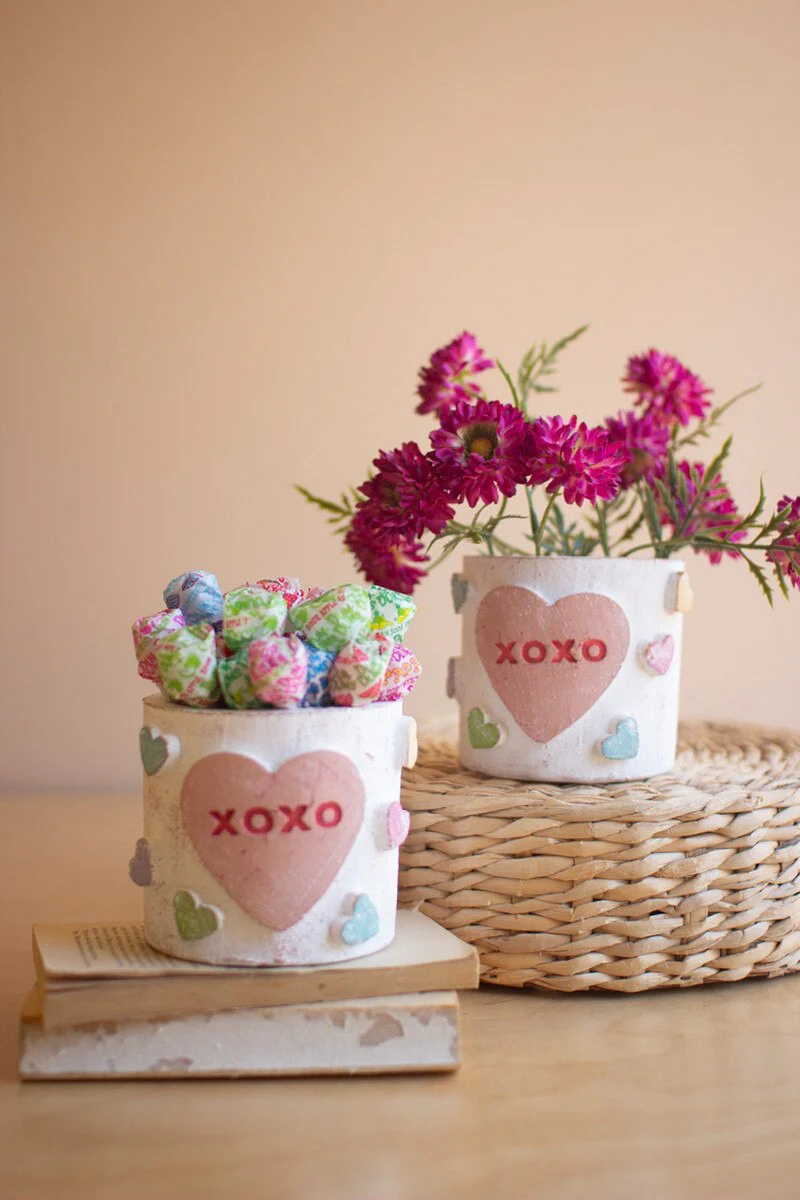 Clay Container - Valentines By Kalalou - Image 4