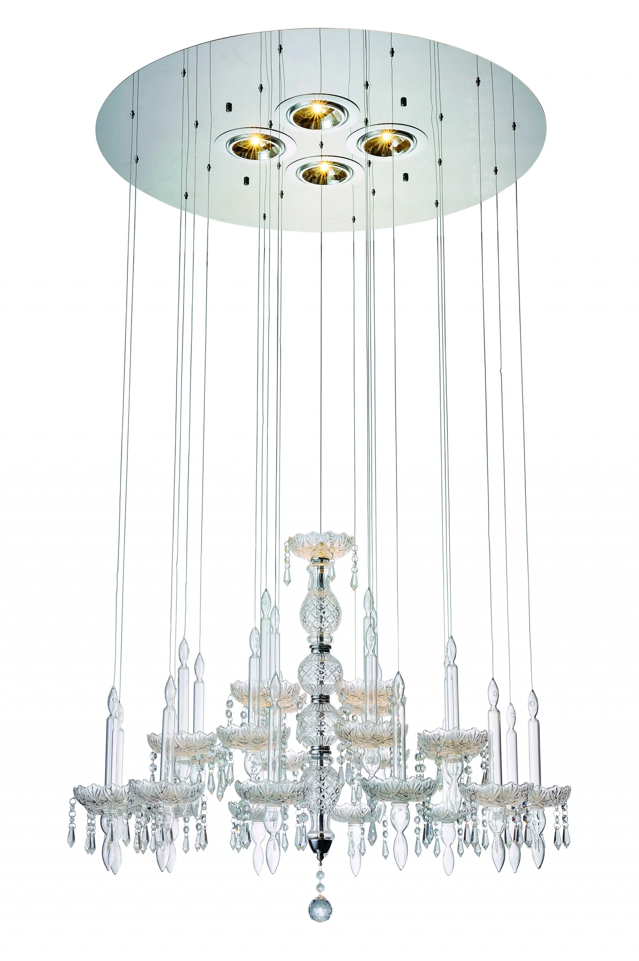 Clear Crystal Glass Pendant Lamp By Homeroots - 372255