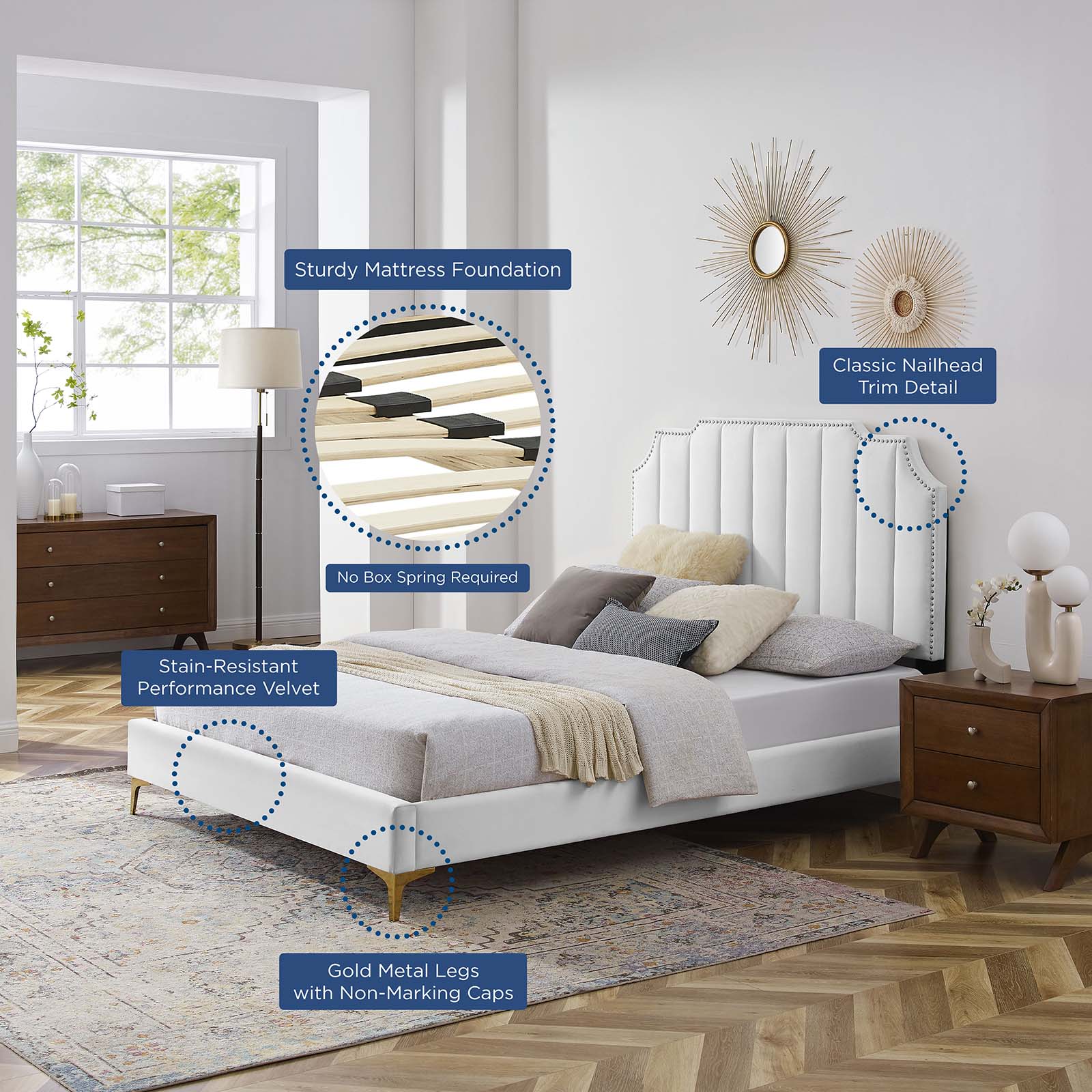 Colette Full Performance Velvet Platform Bed By Modway - MOD-6888 - Image 121