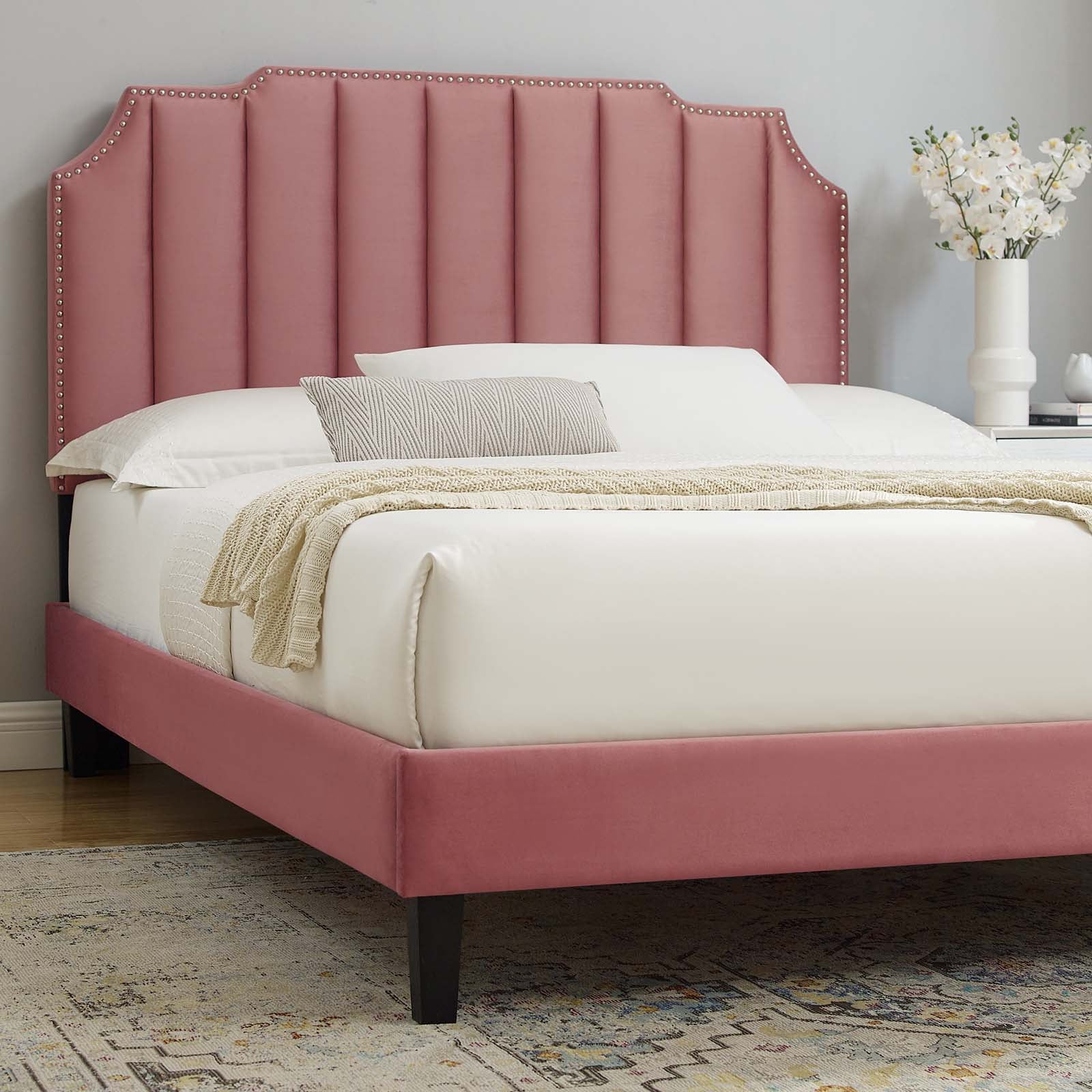 Colette Full Performance Velvet Platform Bed By Modway - MOD-6890 - Image 24