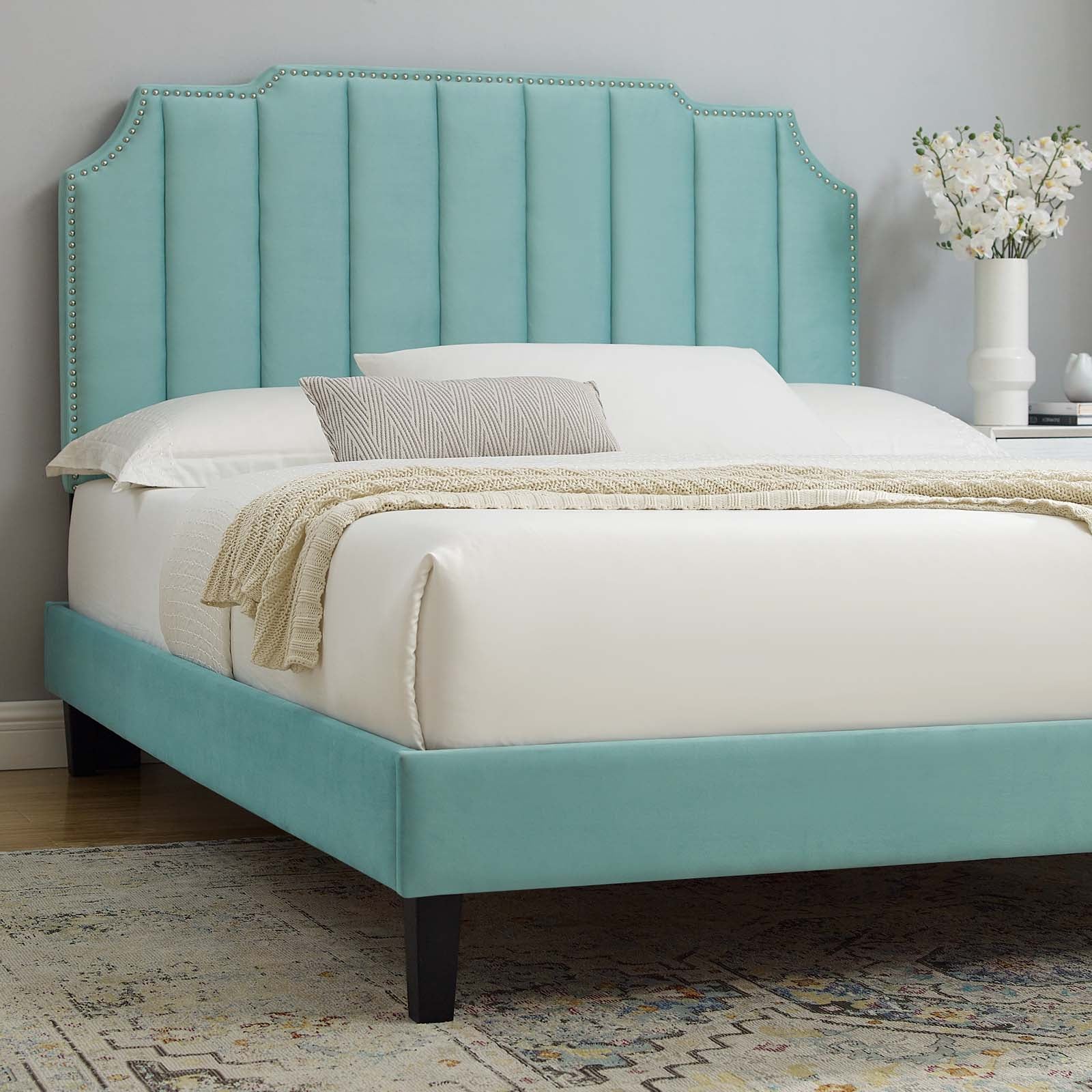 Colette Full Performance Velvet Platform Bed By Modway - MOD-6890 - Image 56