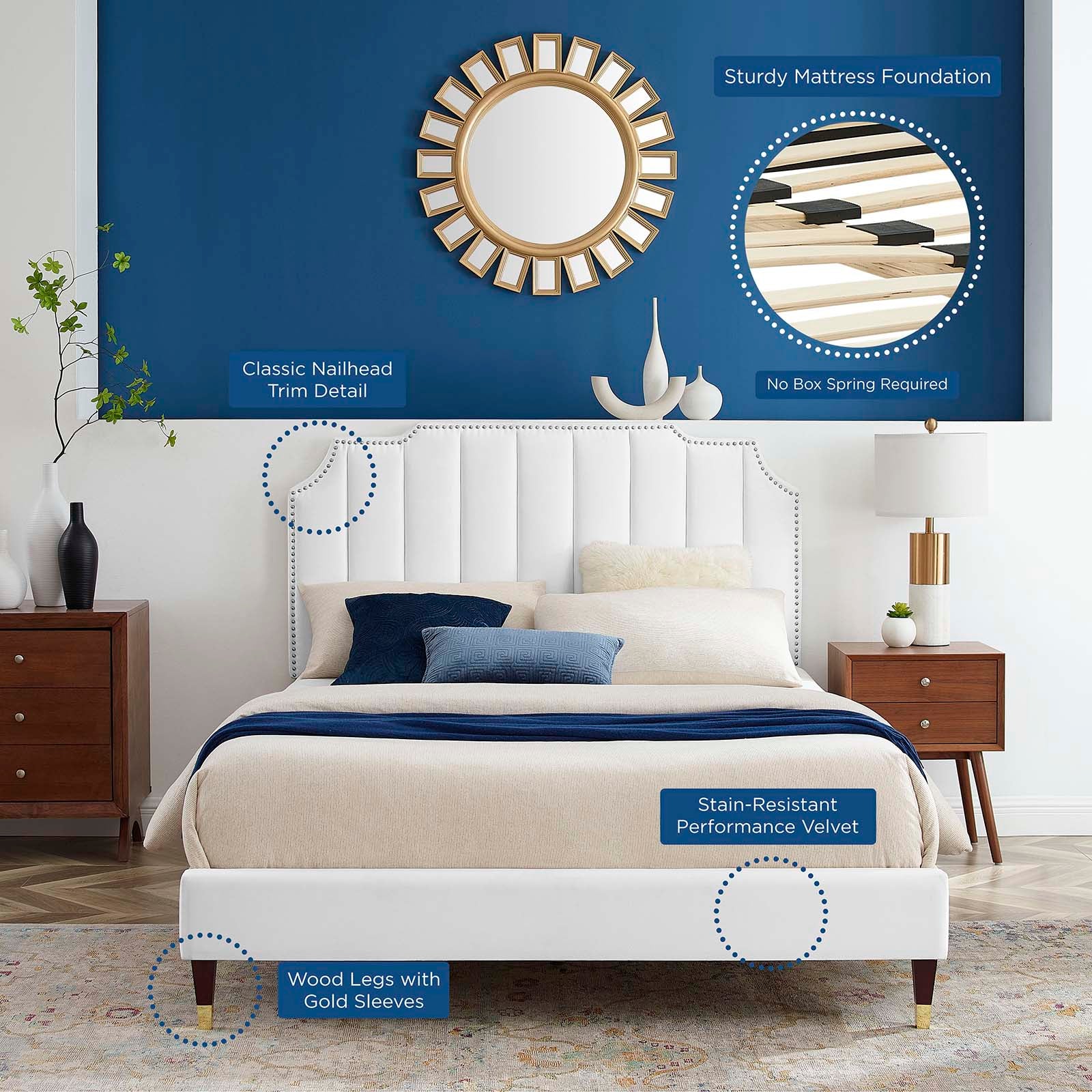 Colette Queen Performance Velvet Platform Bed By Modway - MOD-6584 - Image 121