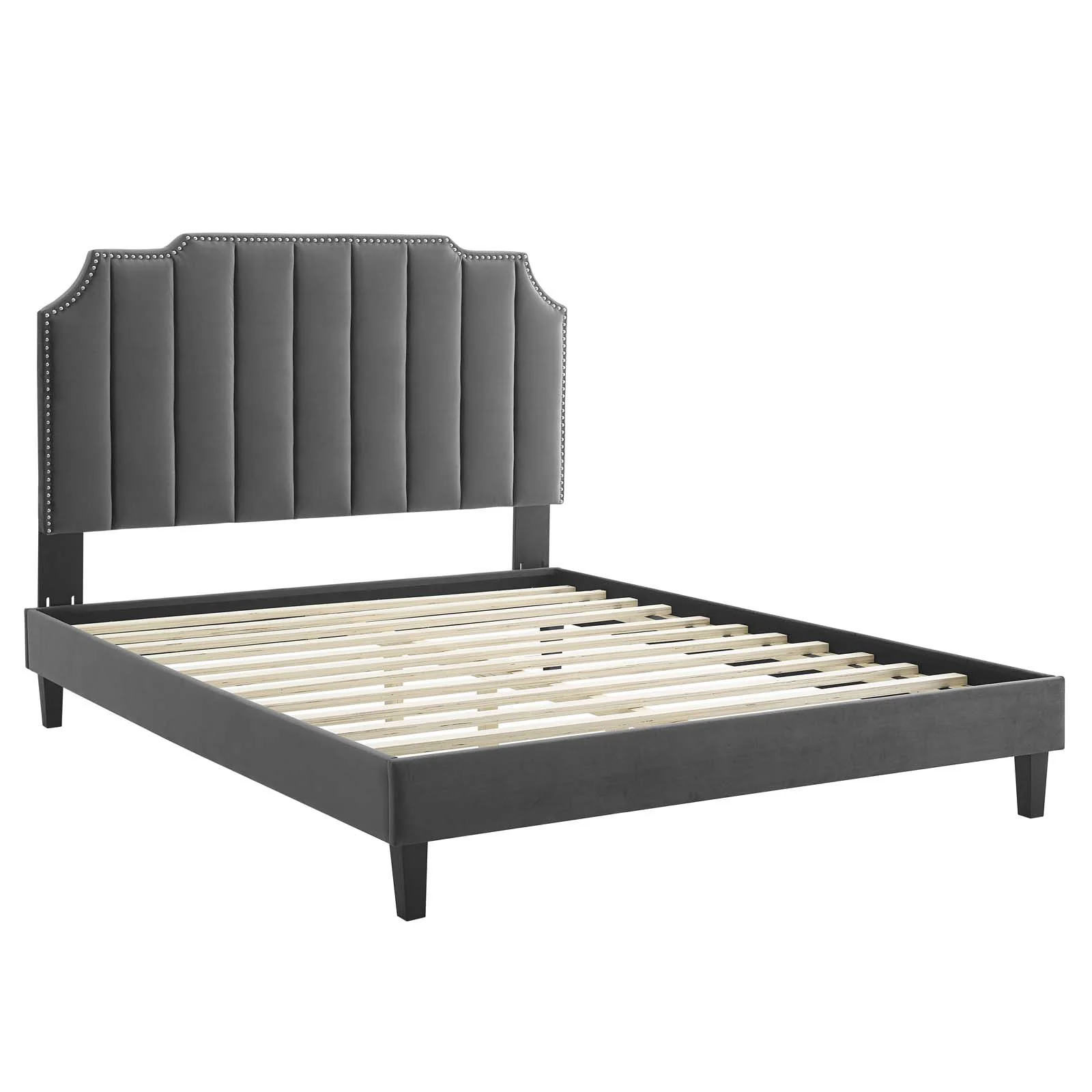 Colette Queen Performance Velvet Platform Bed By Modway - MOD-6585 - Image 10