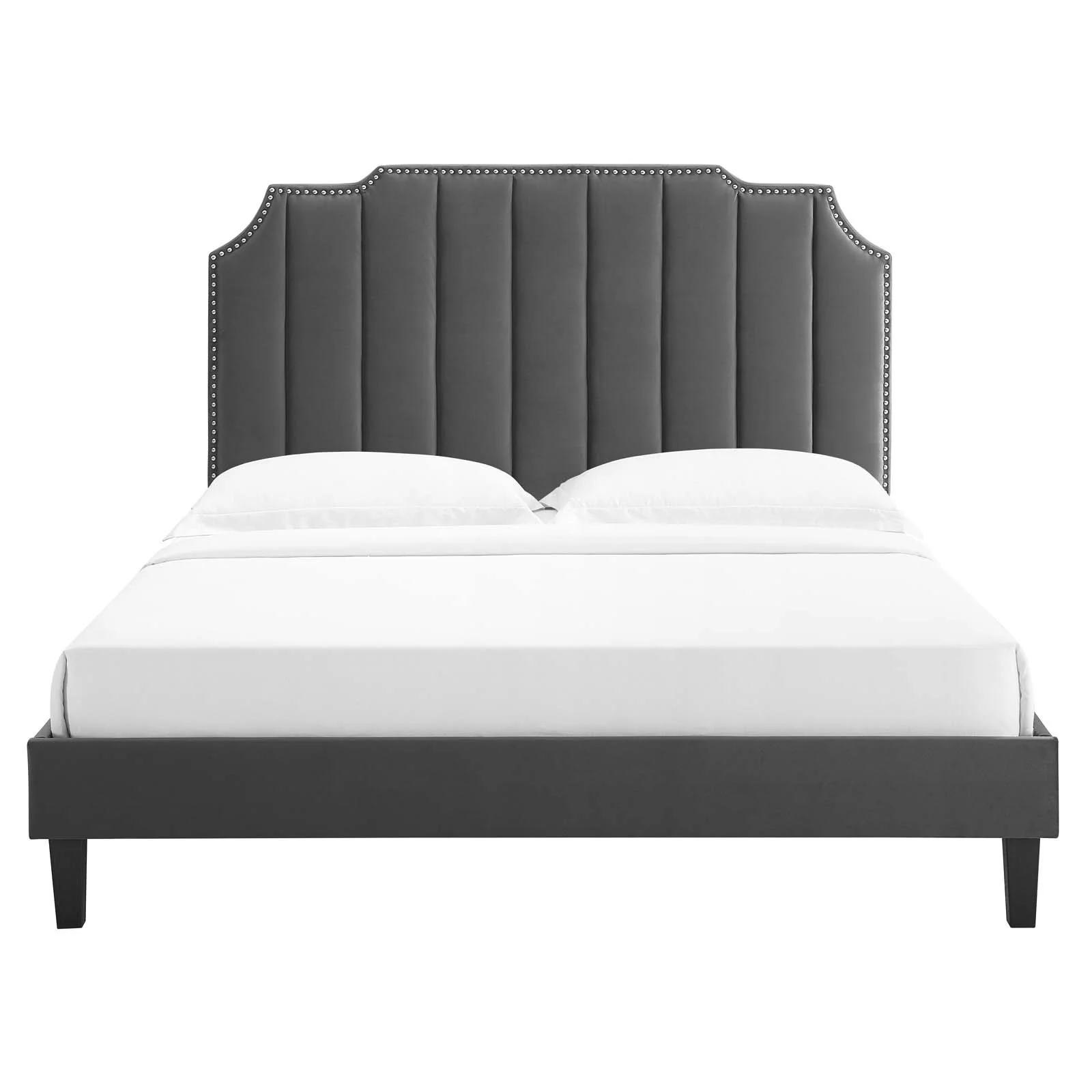Colette Queen Performance Velvet Platform Bed By Modway - MOD-6585 - Image 12