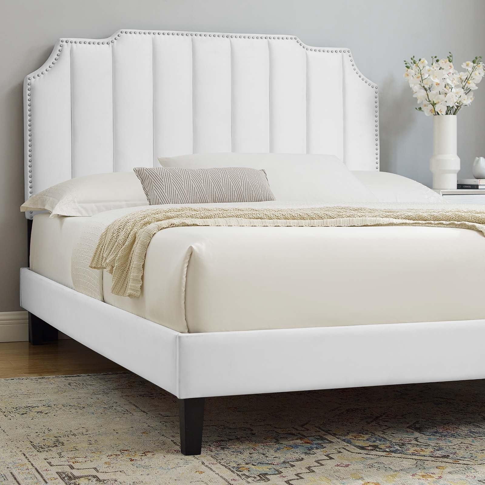 Colette Queen Performance Velvet Platform Bed By Modway - MOD-6585 - Image 120