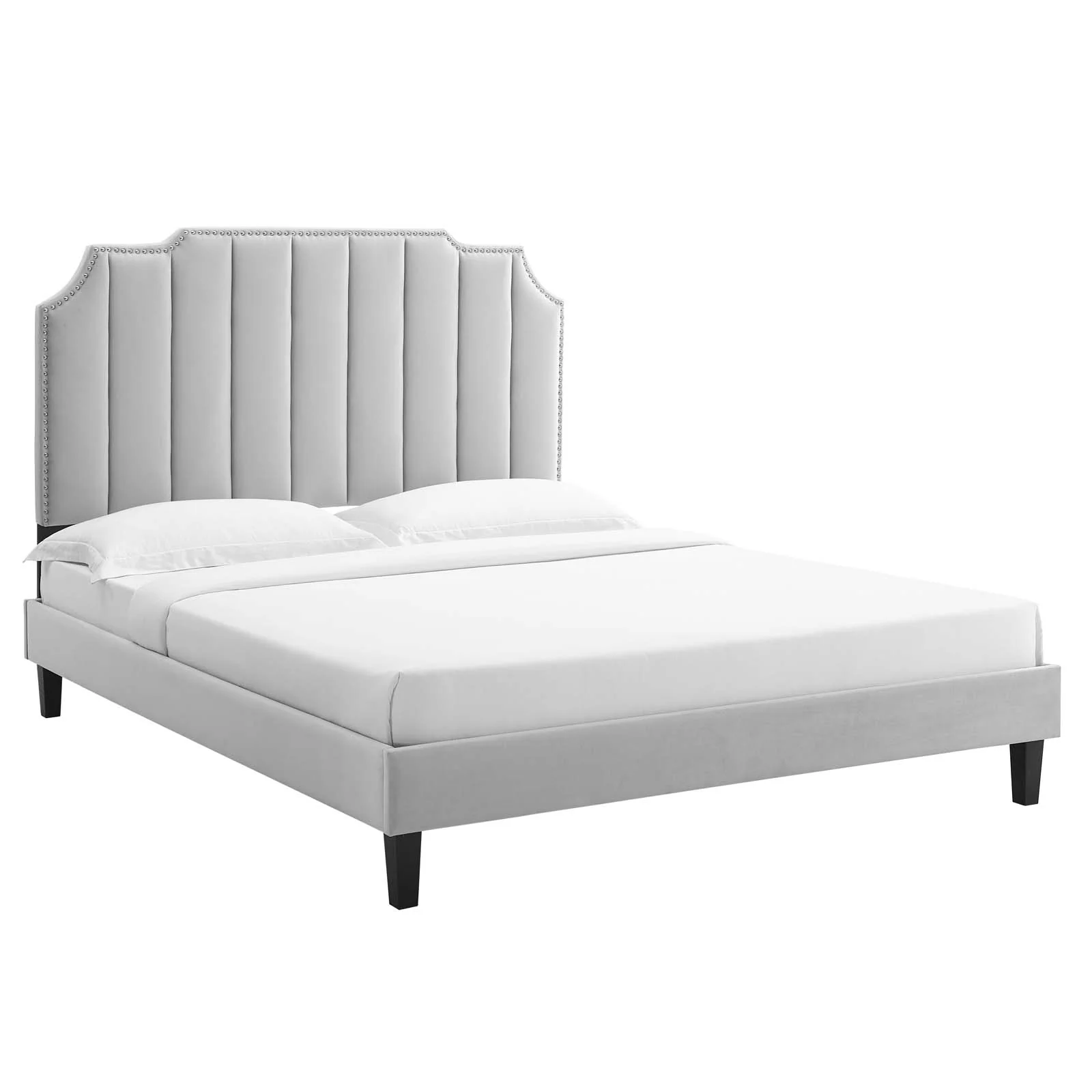 Colette Queen Performance Velvet Platform Bed By Modway - MOD-6585 - Image 33