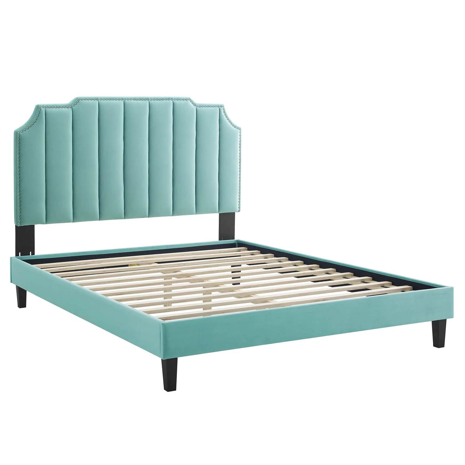 Colette Queen Performance Velvet Platform Bed By Modway - MOD-6585 - Image 58