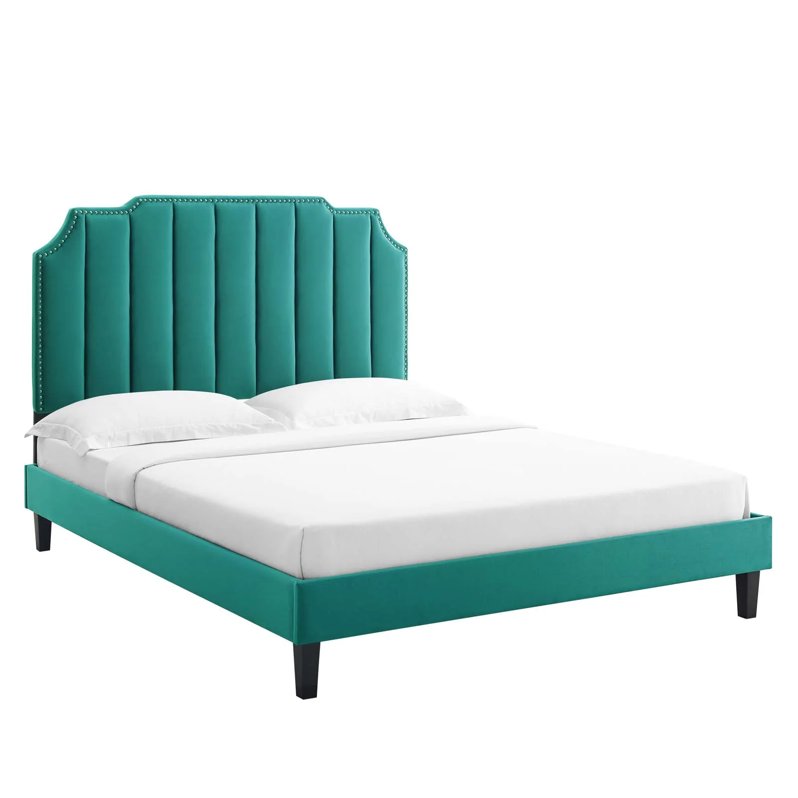 Colette Queen Performance Velvet Platform Bed By Modway - MOD-6585 - Image 97