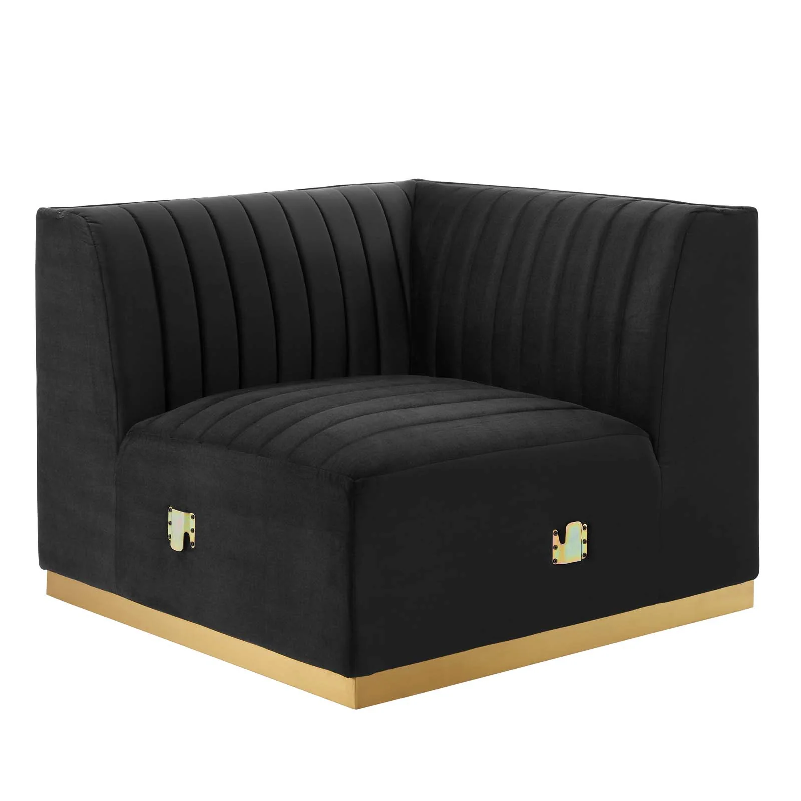 Conjure Channel Tufted Performance Velvet Left Corner Chair By Modway - EEI-5505 - Image 2