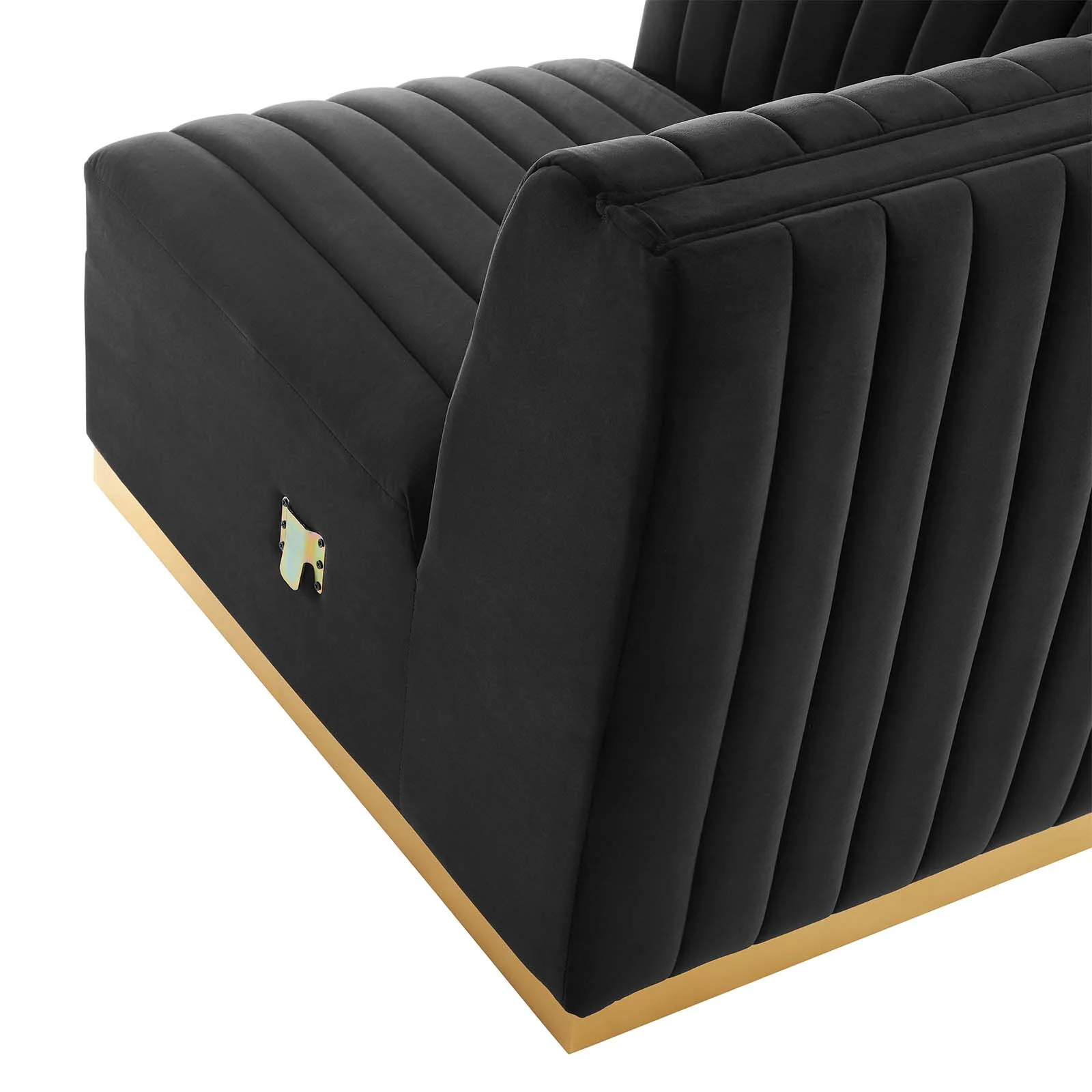Conjure Channel Tufted Performance Velvet Left Corner Chair By Modway - EEI-5505 - Image 5