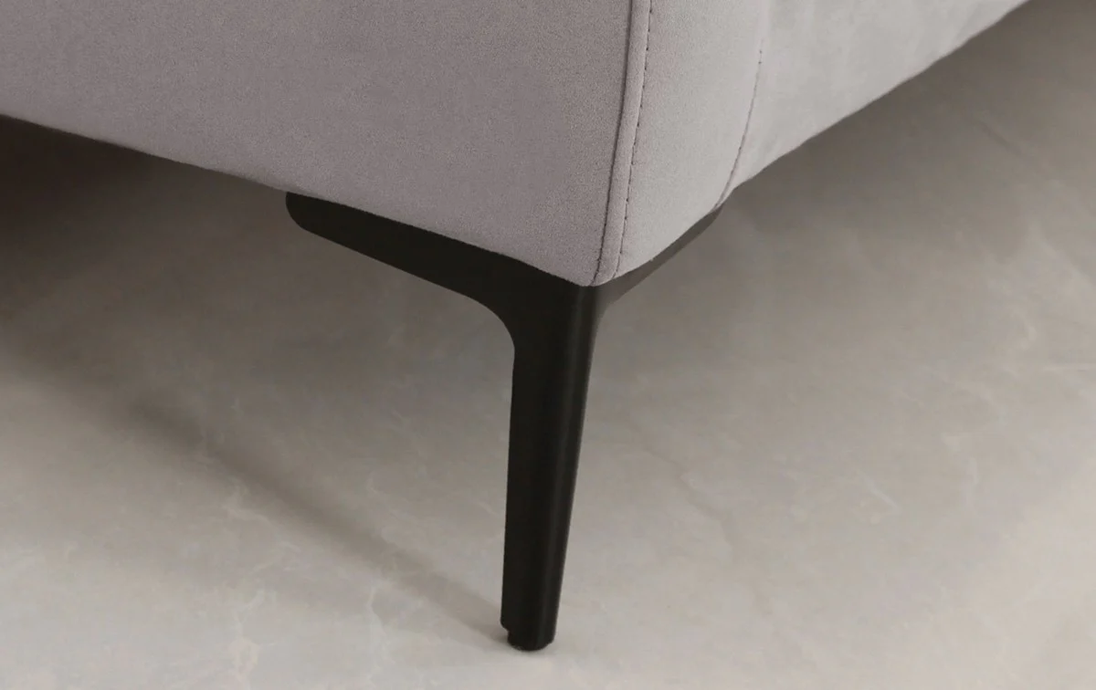 Contemporary Soft Gray Squared Edge Left Facing Sectional Sofa By Homeroots - Image 6