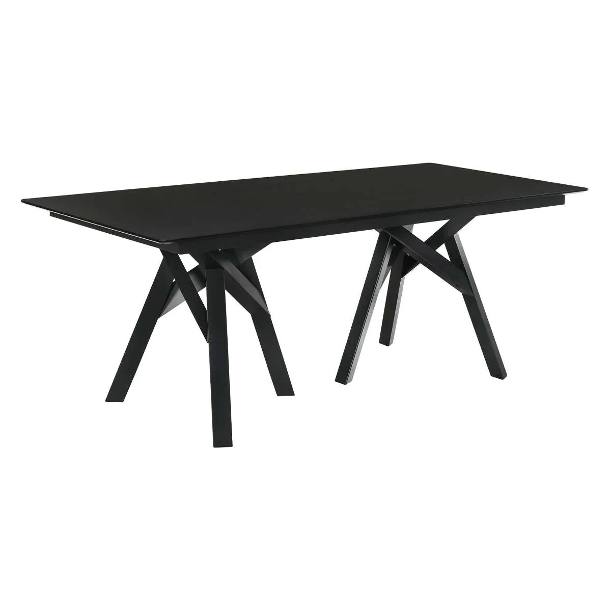 Cortina and Varde 5 Piece Black Rectangular Dining Set By Armen Living - Image 5