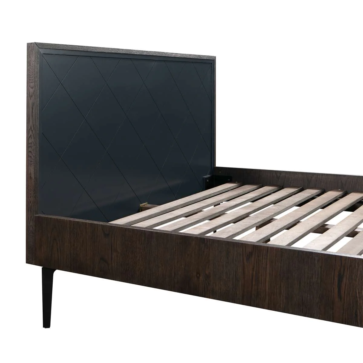 Cross Dark Gray Solid Oak King 3pc Bedroom Set By Armen Living - Image 6