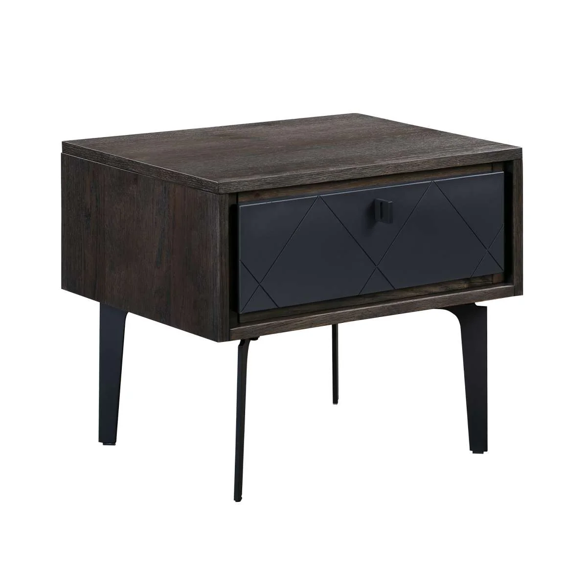 Cross Dark Gray Solid Oak King 3pc Bedroom Set By Armen Living - Image 8