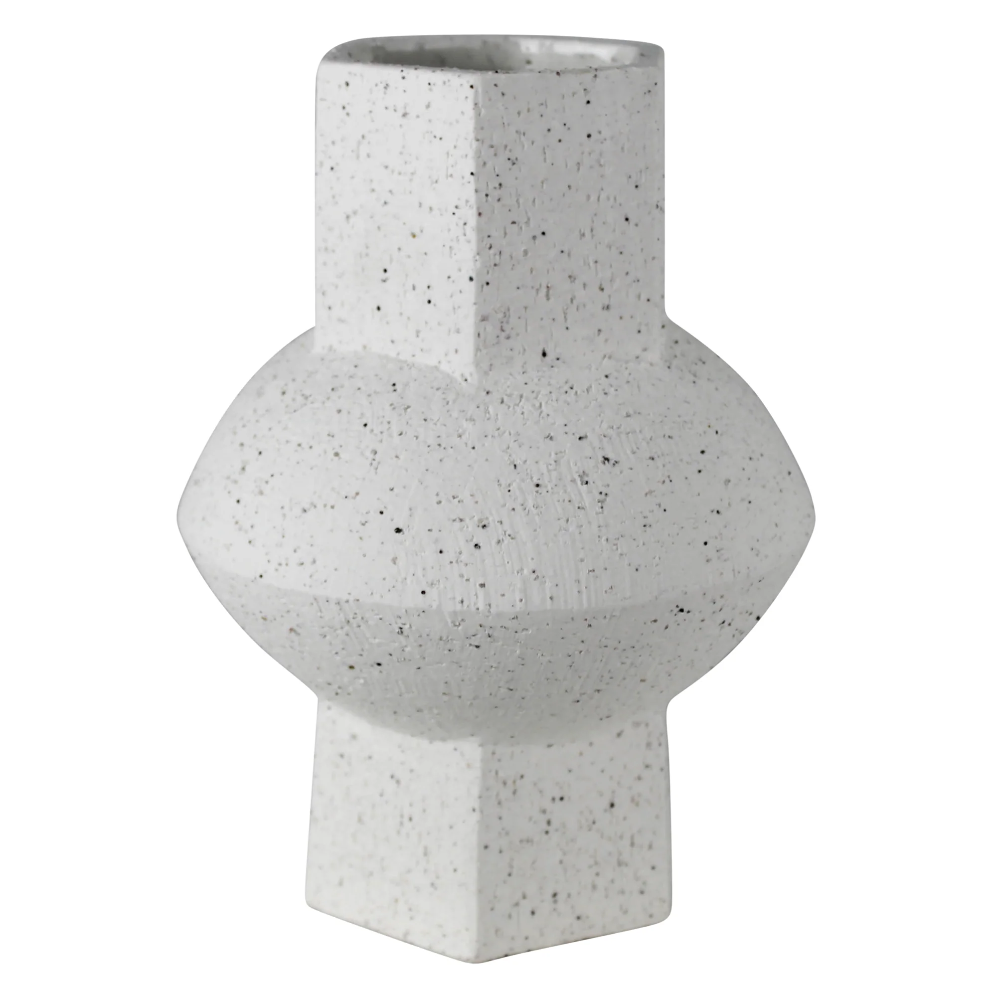 Cruz Vase - Hexagon, White By HomArt